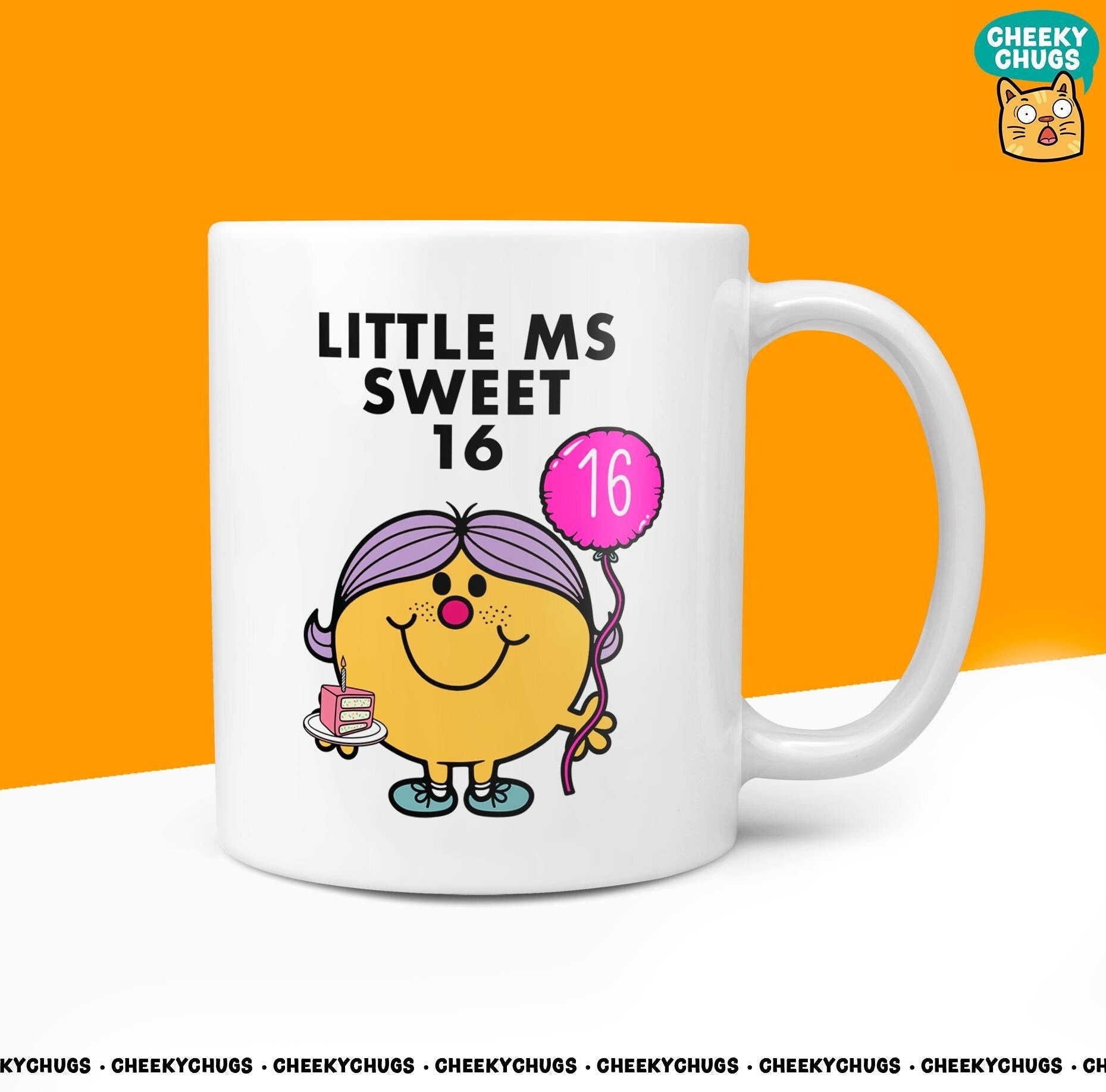 Novelty LITTLE MS SWEET 16 Mug Funny Women's Miss Ladies Gift Girls Daughter Present Unique Ceramic Novelty Birthday Christmas 10oz Gifts - CheekyChugs