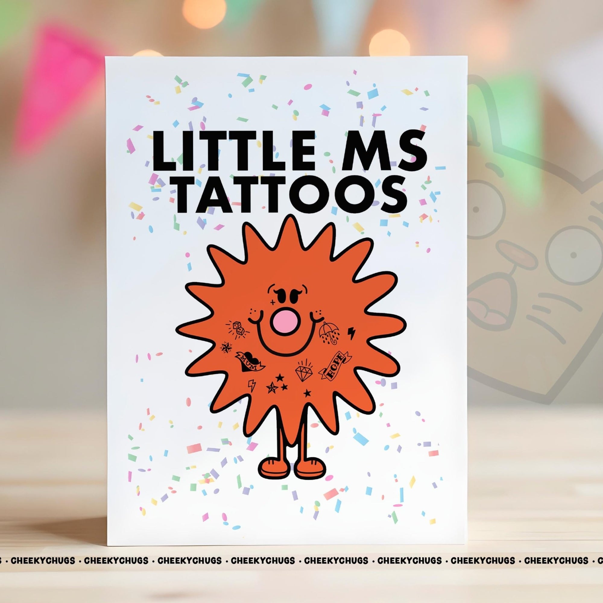 Novelty Little MS TATTOOS Greeting Card For Her Miss 21st 30th 40th 50th Friend Work Family Sister Birthday Christmas Card - CHUGS - 096 - CheekyChugs