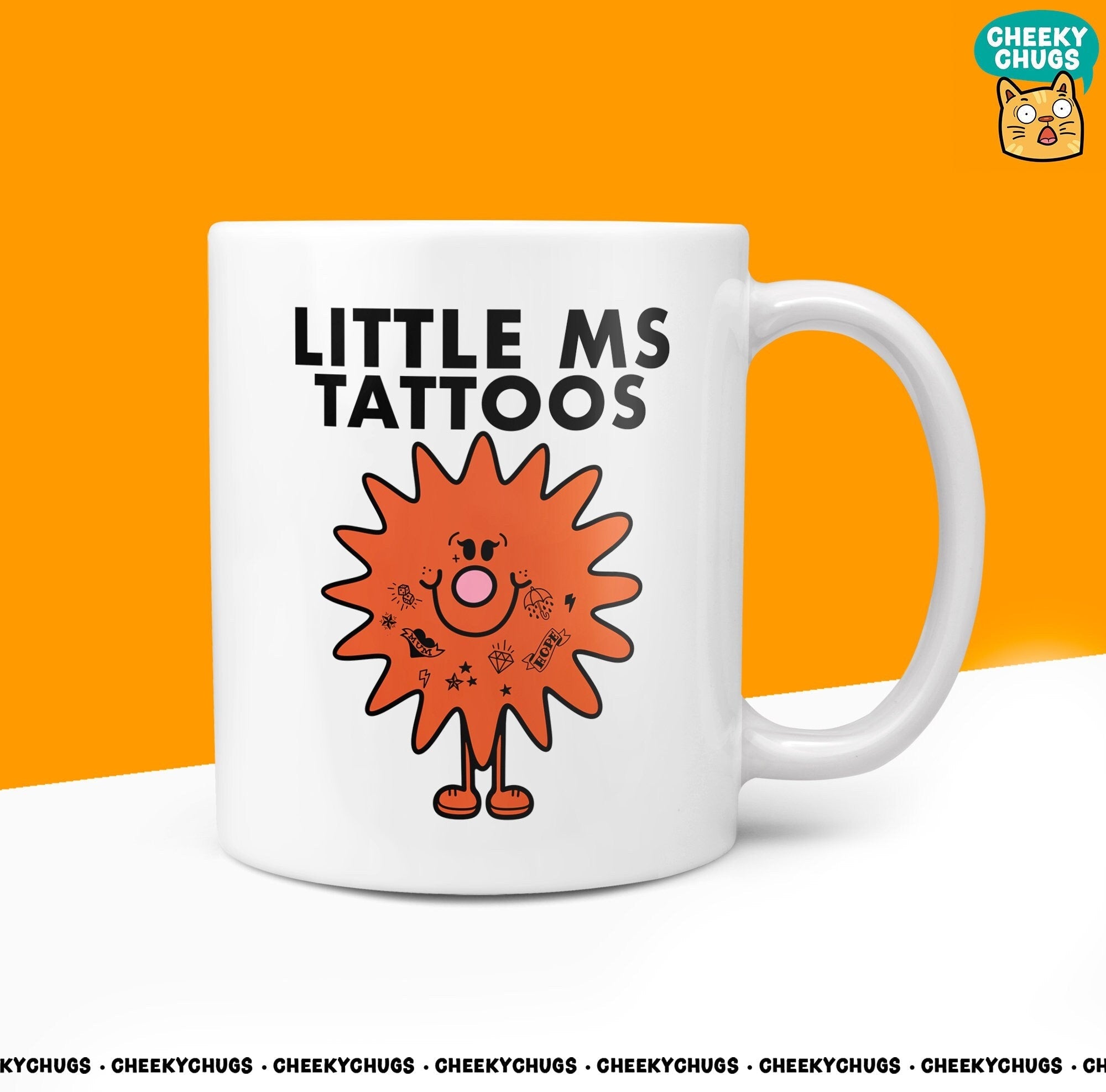 Novelty Little Ms TATTOOS Mug Funny Womens Miss Ladies Gift Secret Santa Present Unique Rude Ceramic Novelty Office Birthday Christmas 10oz - CheekyChugs