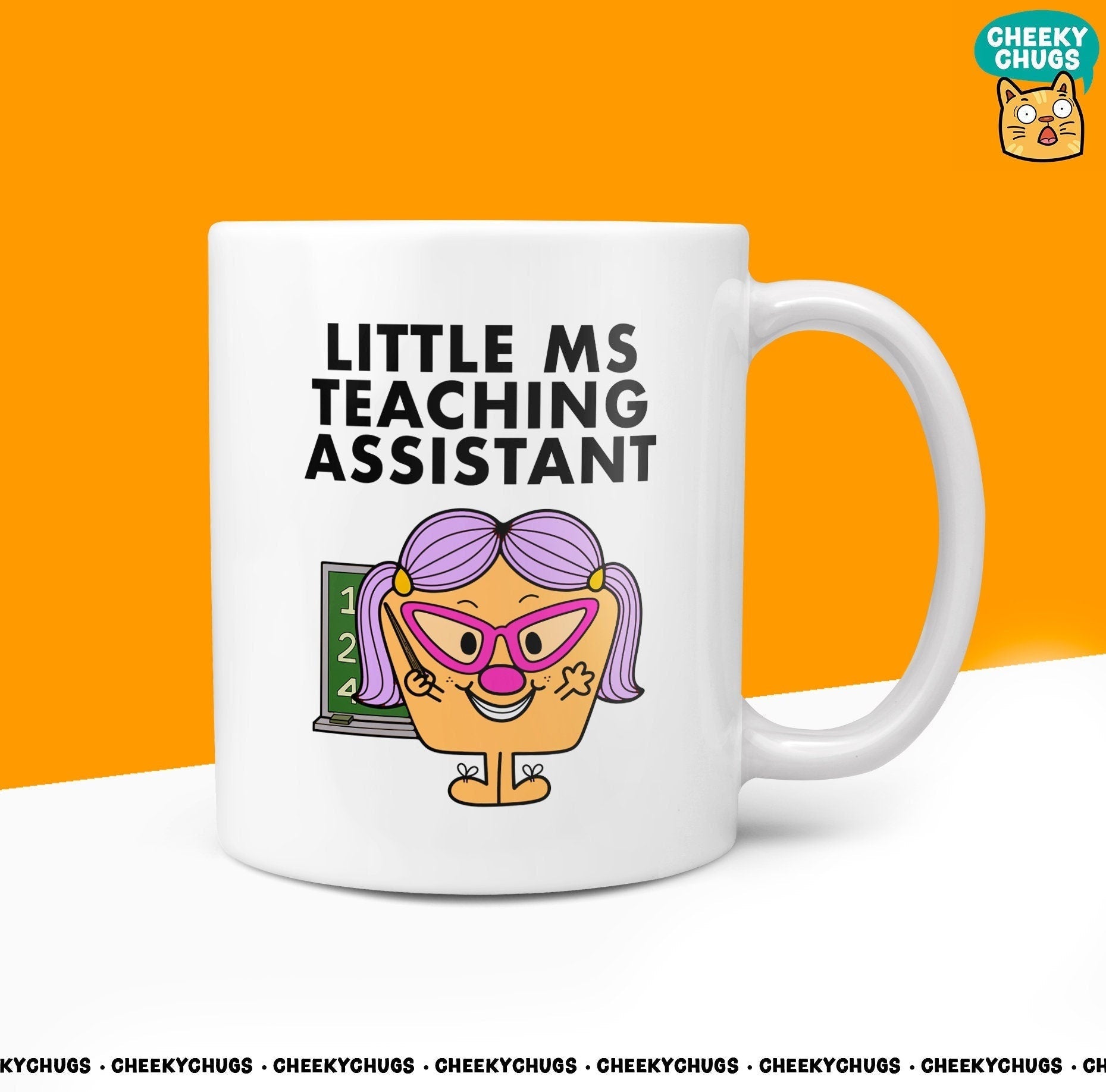 Novelty Little MS TEACHING ASSISTANT 10oz Coffee Mug - Funny Miss Female Cup For Christmas Birthday Gift Present Friend School Coffee Mugs - CheekyChugs
