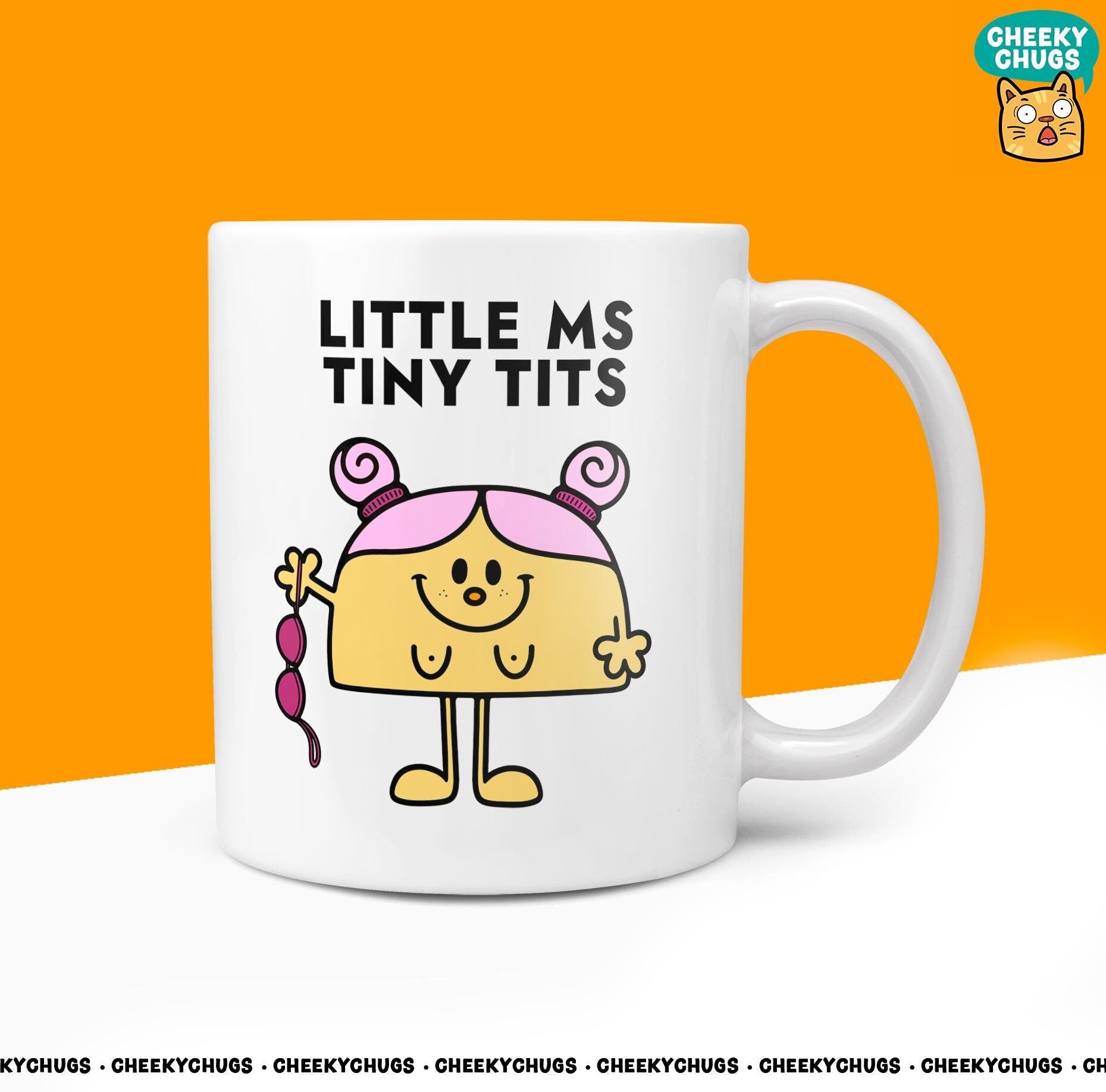 Novelty Little MS TINY TITS 10oz Coffee Gift Mug For Her Women's Miss Unique Birthday Christmas Gifts Ideas For Small Breast Boobs Friend - CheekyChugs