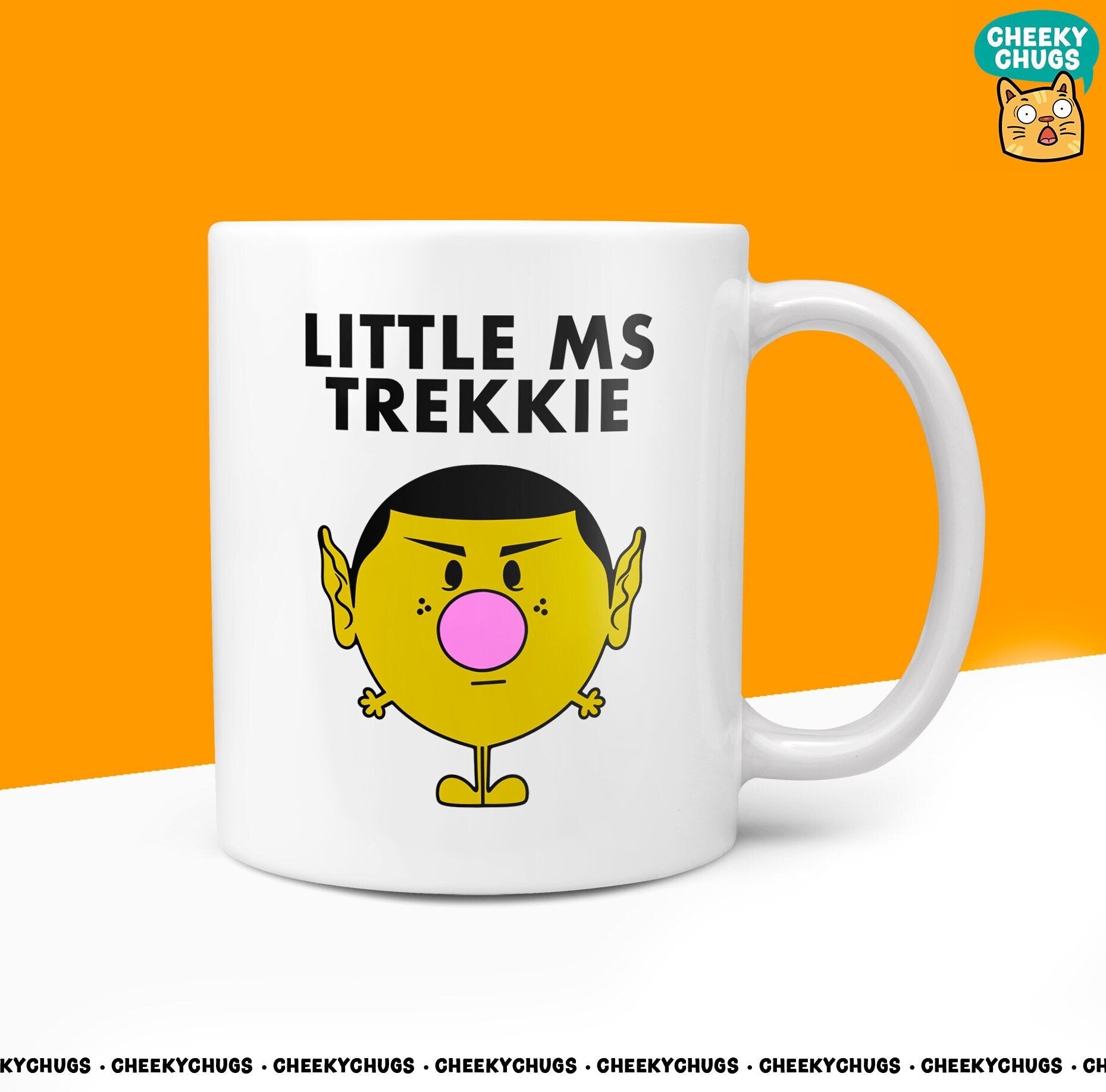 Novelty Little MS TREKKIE Mug Funny Women Miss Her Gift Star Trek Inspired Secret Santa Ceramic Novelty Office Birthday Christmas Tea Cup - CheekyChugs