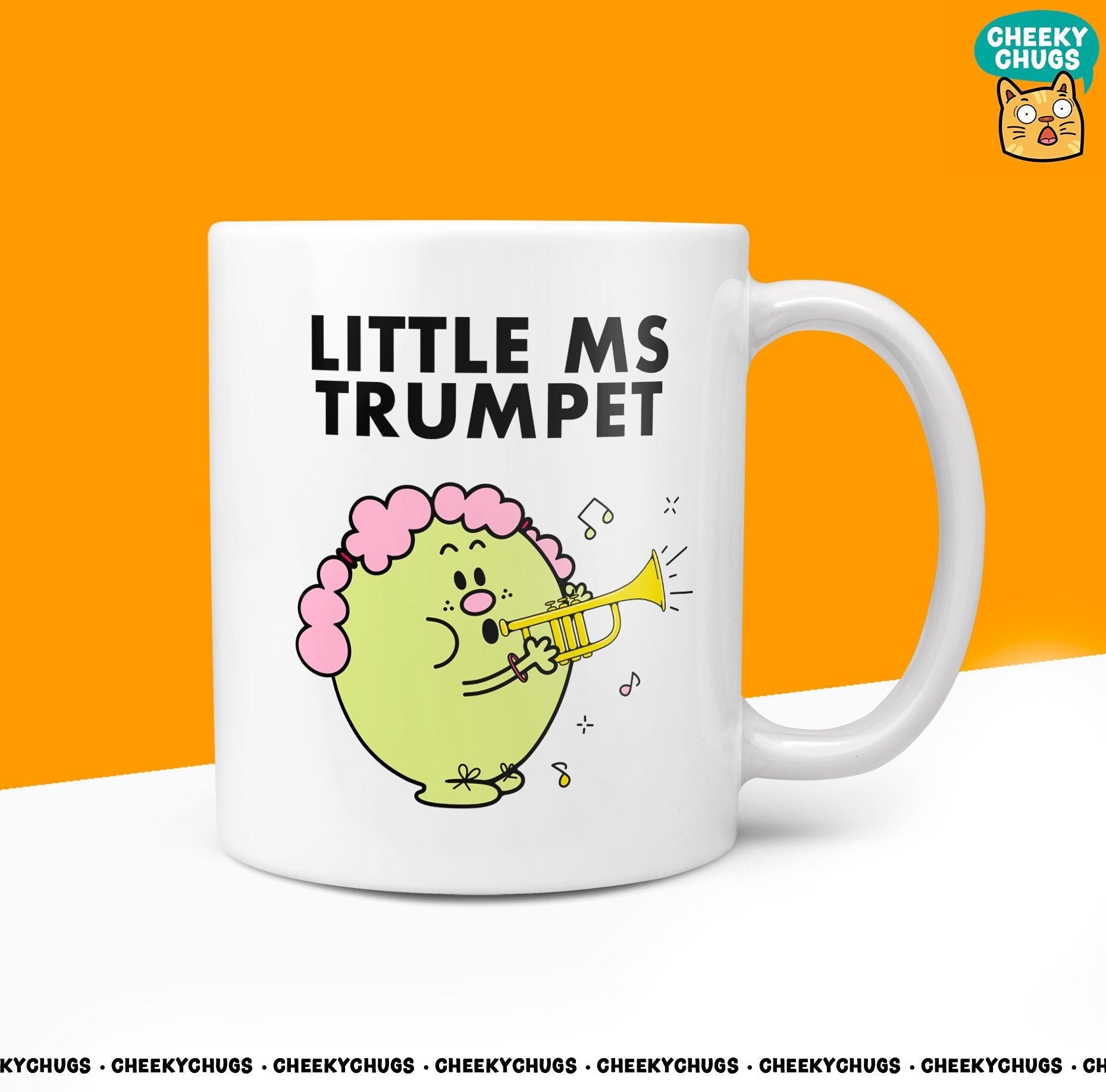 Novelty Little MS TRUMPET 10oz Coffee Mug - Gift For Her Miss Band Trumpet Player Female Secret Santa Gifts Birthday Christmas Present - CheekyChugs