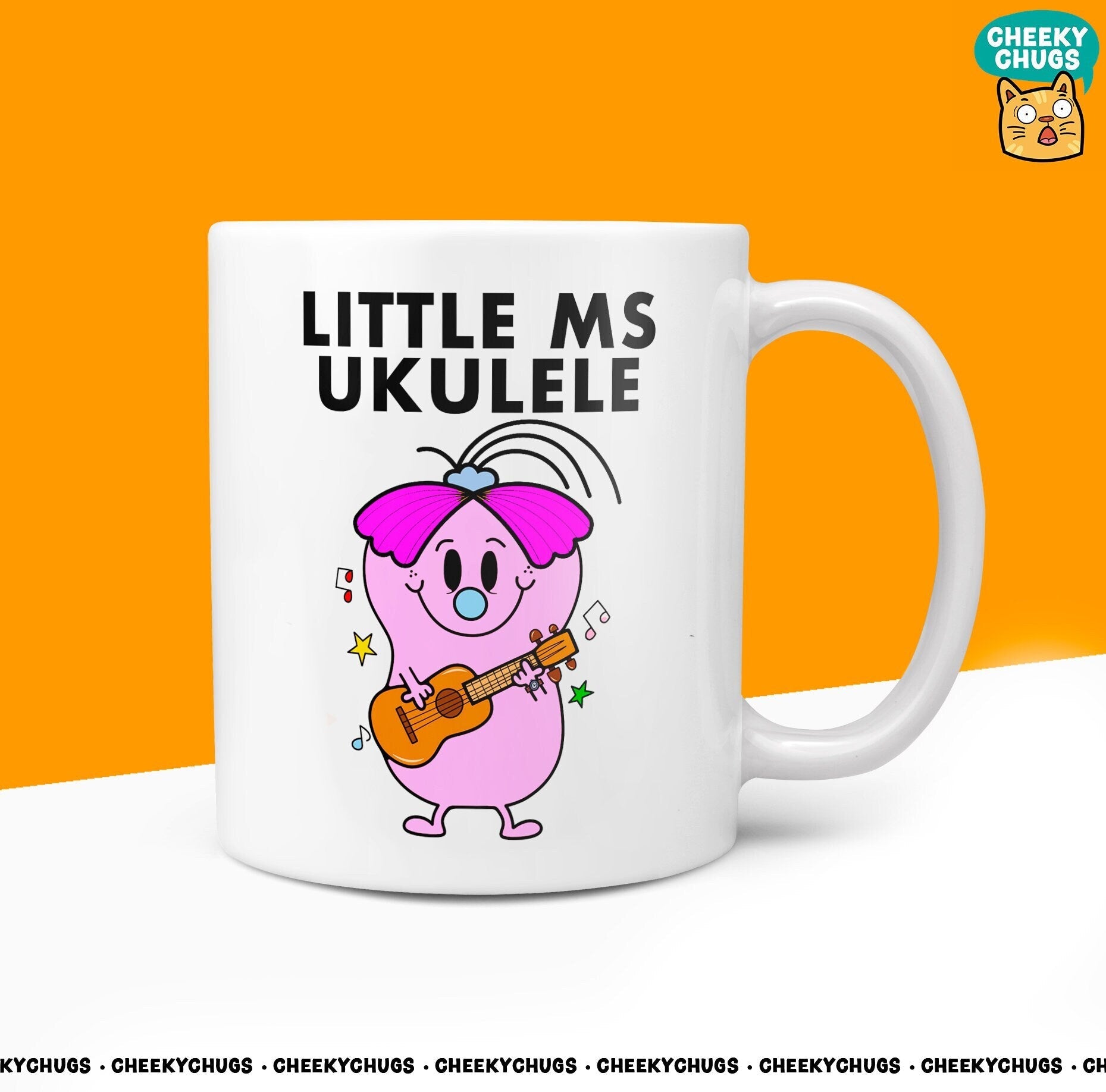Novelty Little MS UKULELE Mug Funny Men Mr Him Gift Secret Santa Present Unique Ceramic Novelty Birthday Christmas 10oz Coffee Tea Cup - CheekyChugs