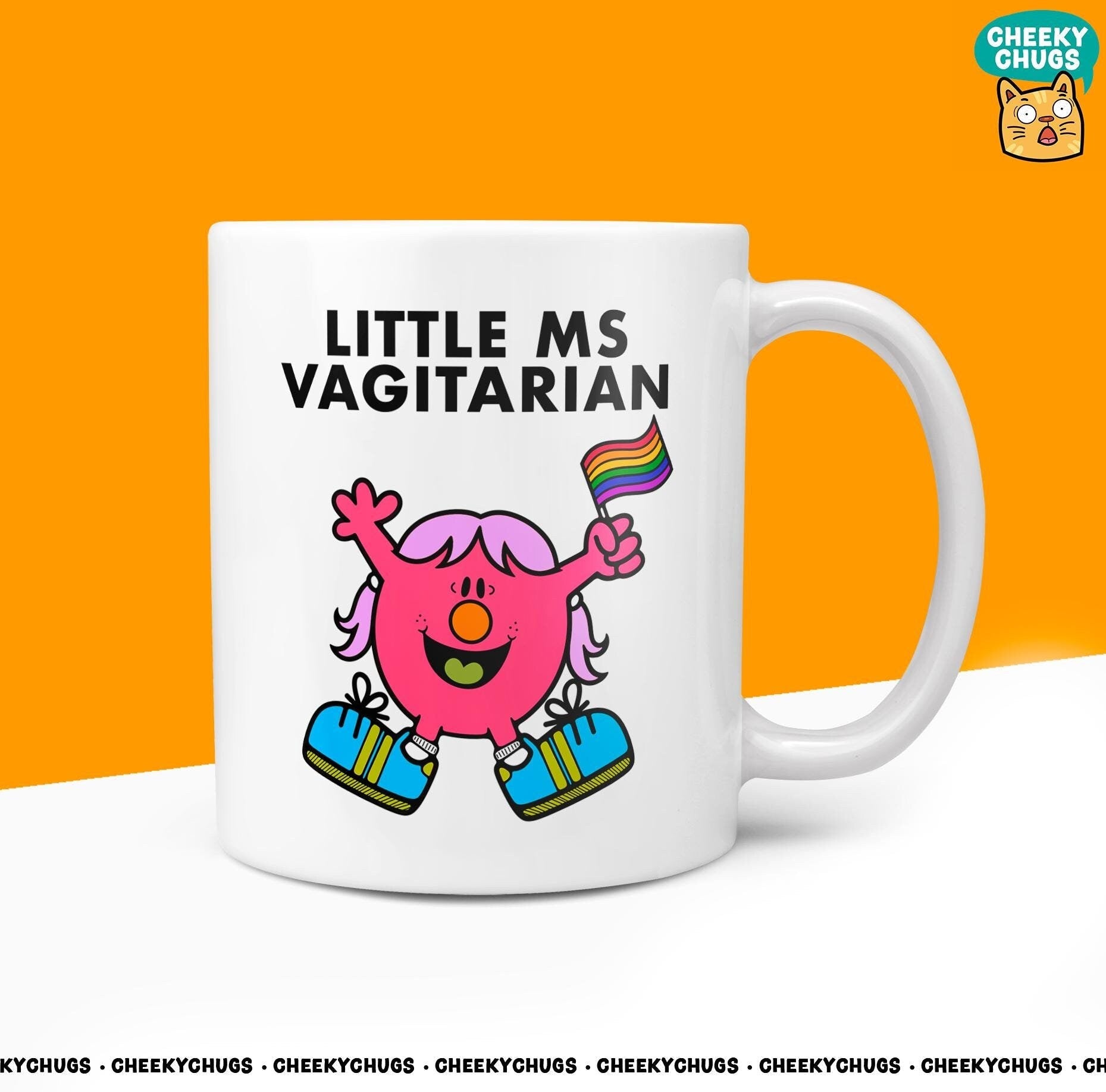 Novelty Little MS VAGITARIAN Mug Funny Women's Miss Ladies Gift Secret Santa Present Unique Rude Ceramic Novelty Office Christmas 10oz - CheekyChugs