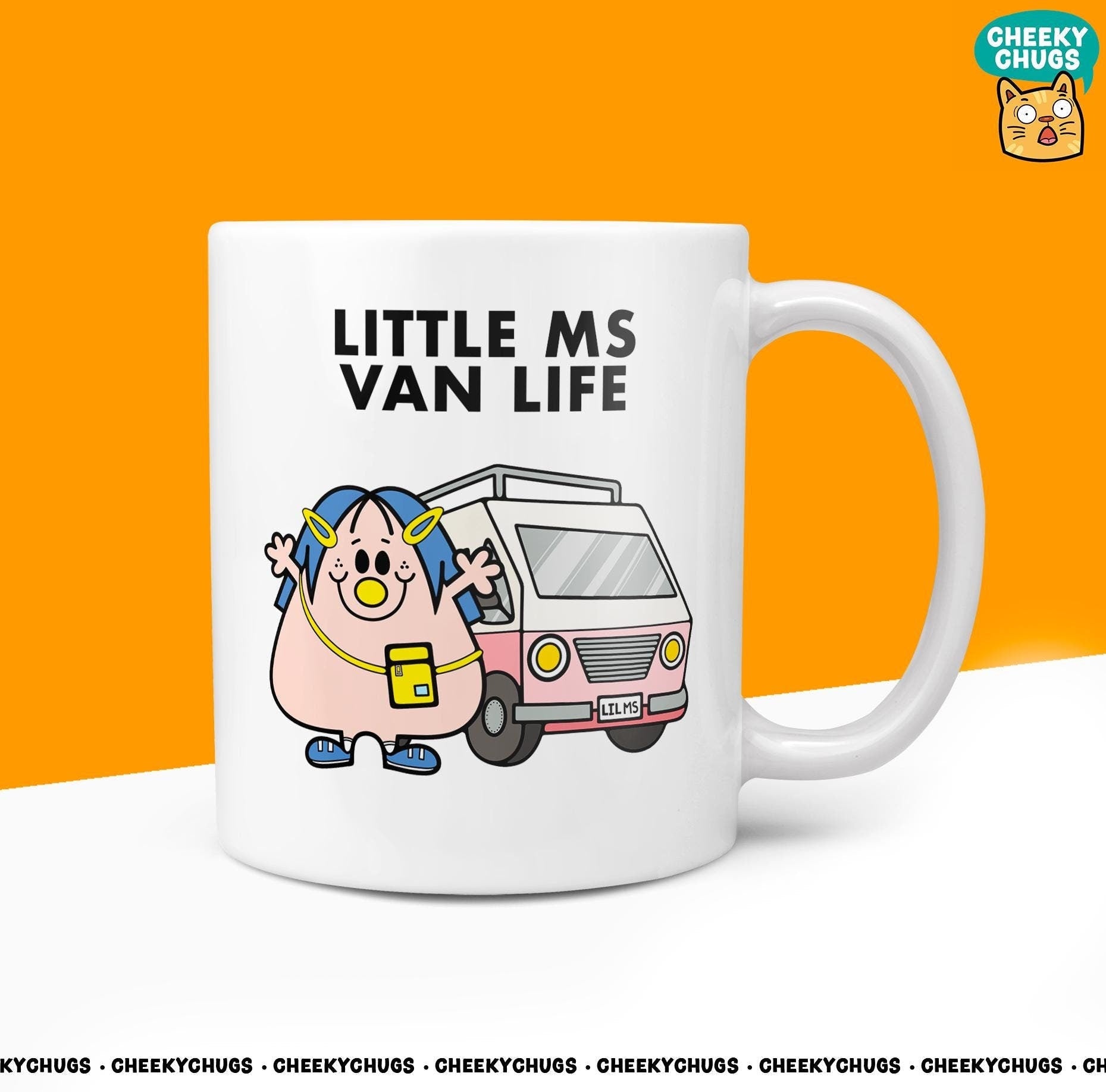 Novelty Little MS VAN LIFE 10oz Coffee Mug - Funny Miss Female Cup For Campervan Motorhome Travel Man Christmas Birthday Friend Coffee Mug - CheekyChugs