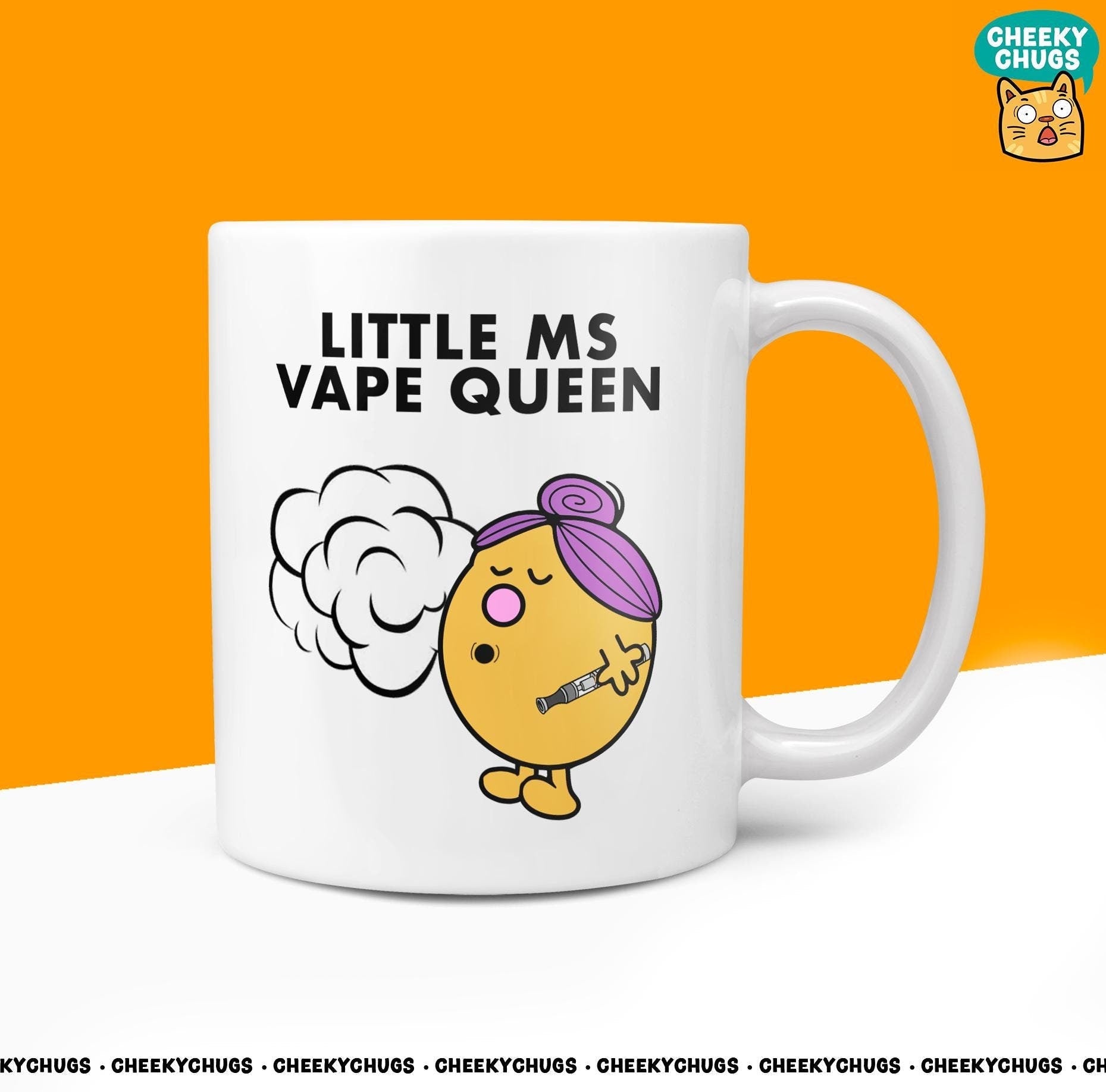Novelty Little MS VAPE QUEEN 10oz Coffee Mug - Funny Miss Female Cup For Christmas Birthday Gift Present Friend Coffee Mugs - CheekyChugs