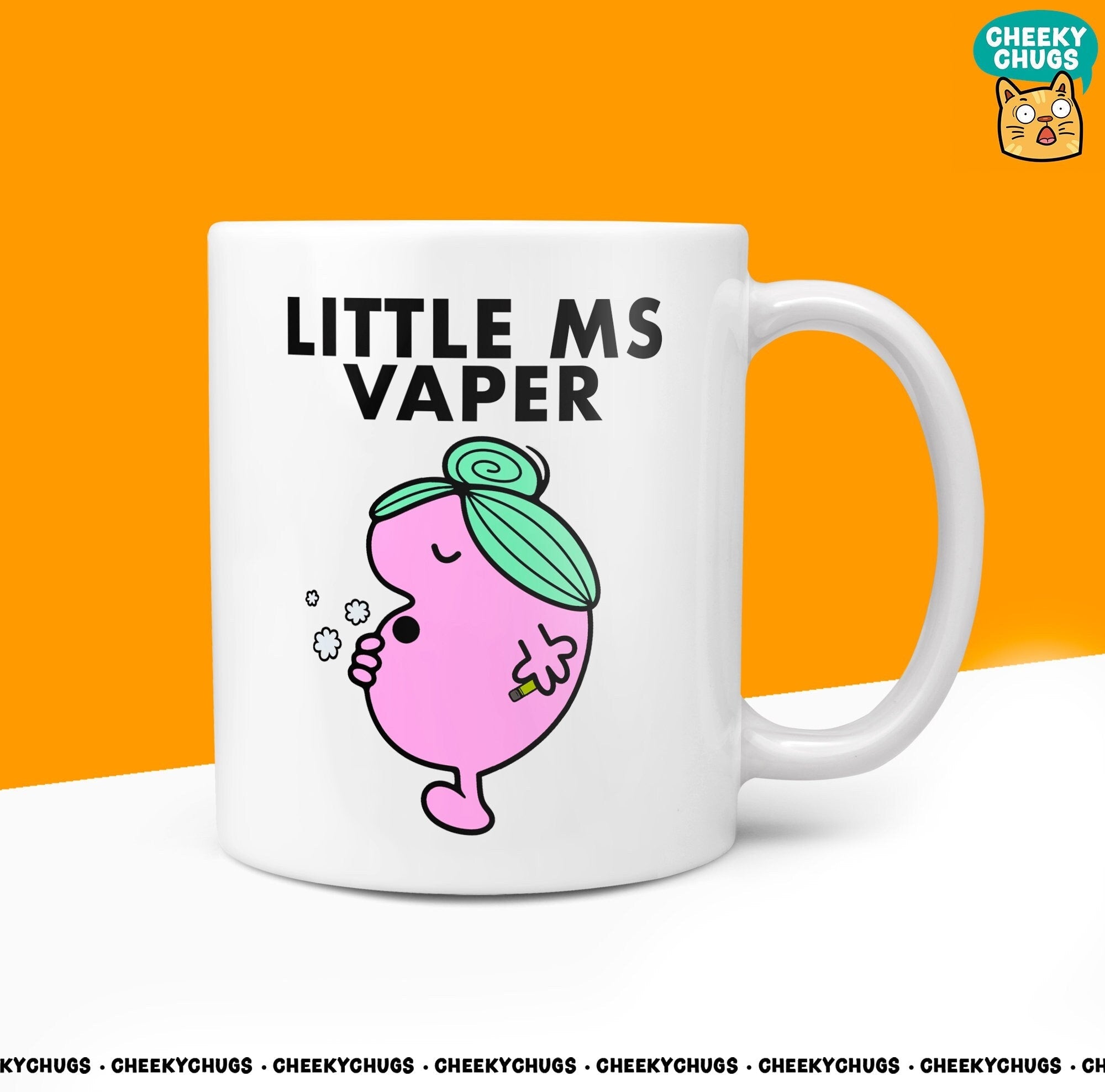 Novelty Little Ms VAPER Mug Funny Womens Miss Ladies Gift Secret Santa Present Unique Rude Ceramic Novelty Office Birthday Christmas 10oz - CheekyChugs