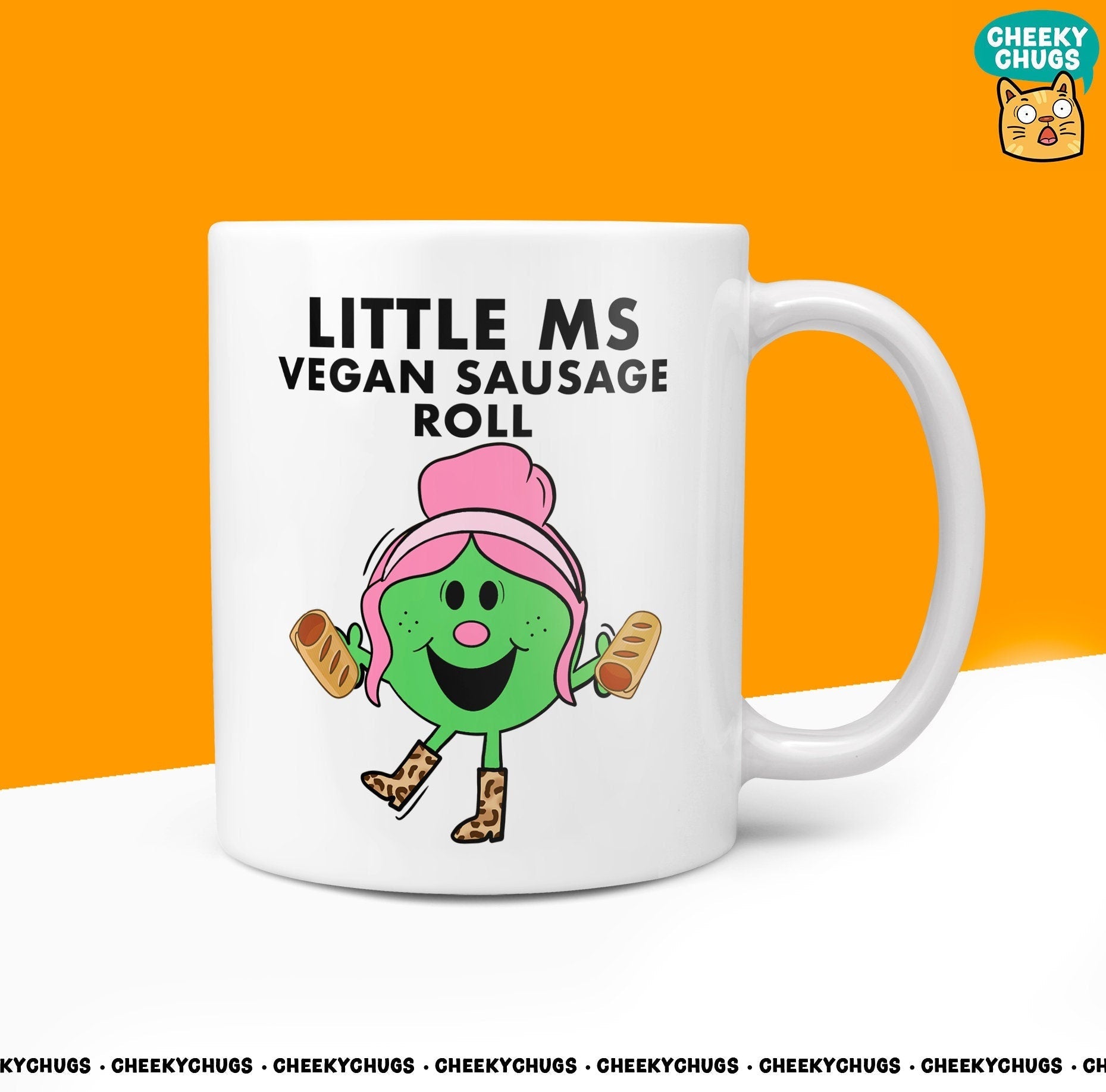 Novelty Little Ms VEGAN SAUSAGE ROLL Mug Funny Women's Miss Ladies Gift Secret Santa Present Unique Rude Ceramic Birthday Christmas 10oz - CheekyChugs