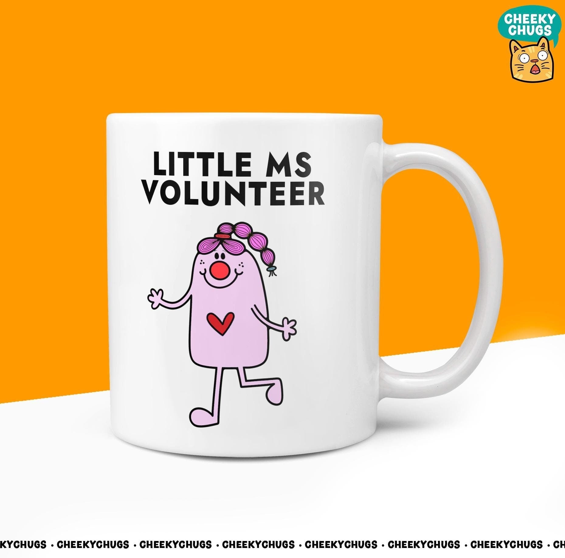 Novelty Little MS VOLUNTEER Mug Funny Women's Miss Her Gift Secret Santa Present Ceramic Novelty Parody Birthday Christmas Coffee Tea Cup - CheekyChugs