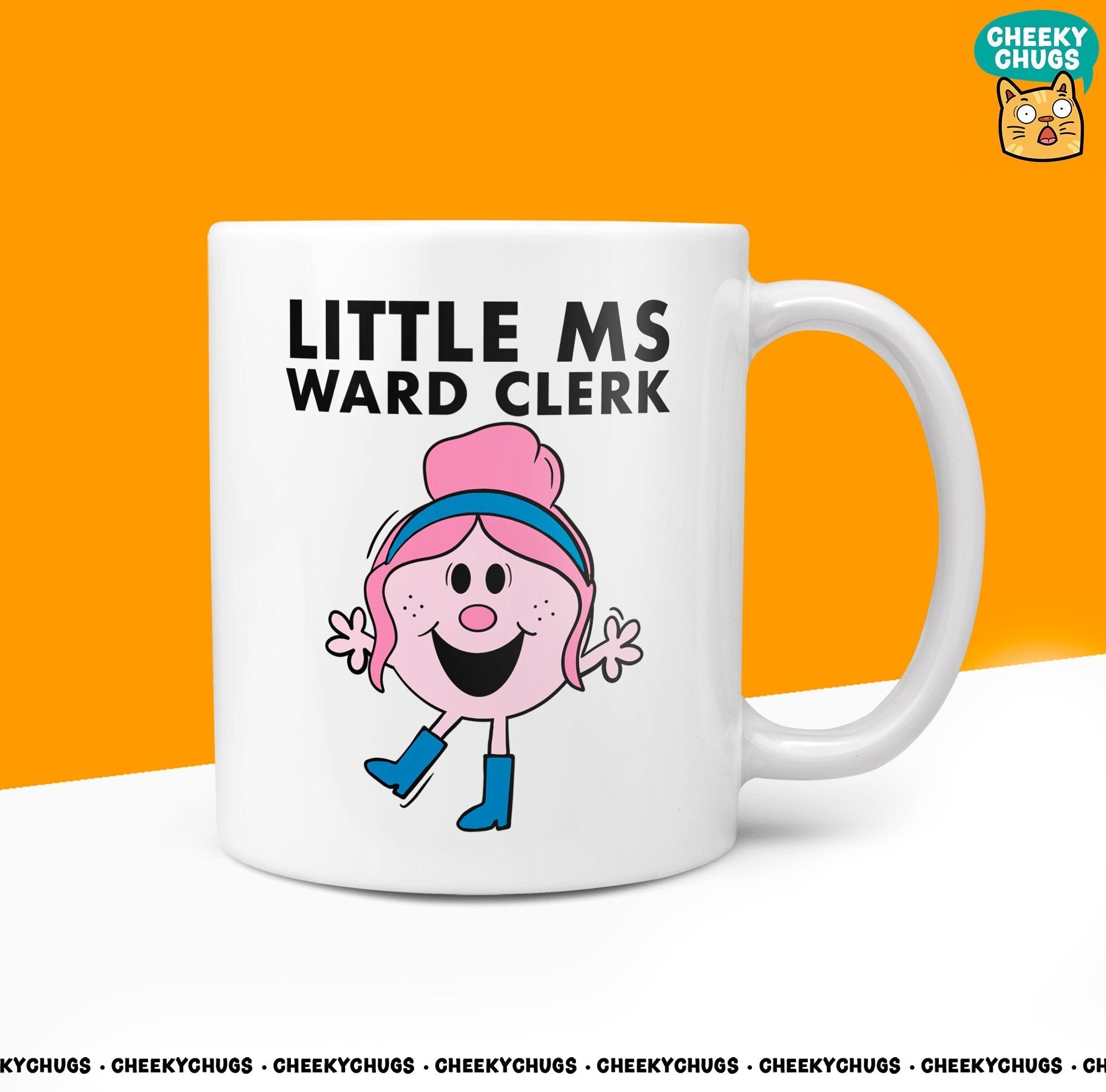 Novelty Little Ms Ward Clerk 10oz Mug Funny Novelty Mr Miss Gifts Office Friend Family Present For Her Coffee Cup - CheekyChugs