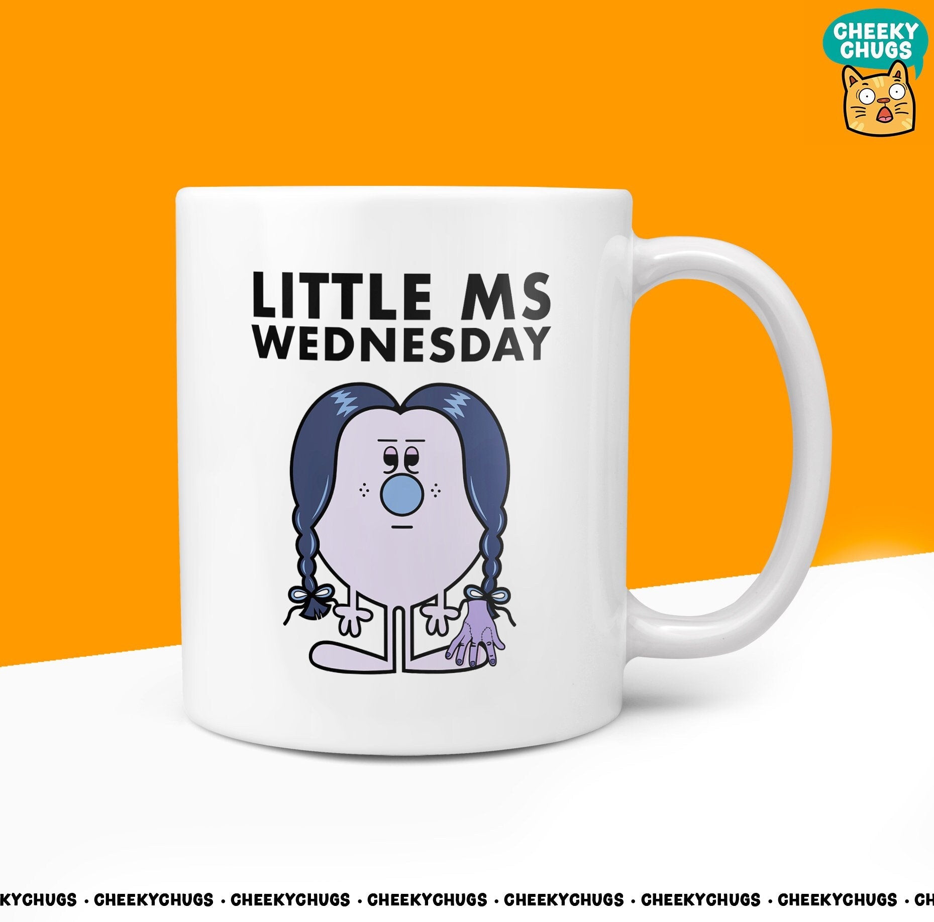 Novelty Little Ms WEDNESDAY 10oz Mug Funny Novelty Miss Women Addams Family Present Unique For Her Coffee Cup - CheekyChugs