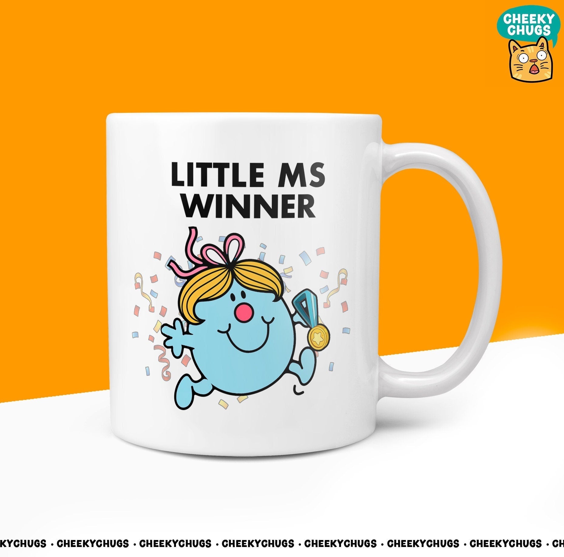 Novelty Little MS WINNER 10oz Coffee Mug - Gift For Her Miss Female Funny Winners First 1st Place Well Done Secret Santa Gifts Mugs - CheekyChugs