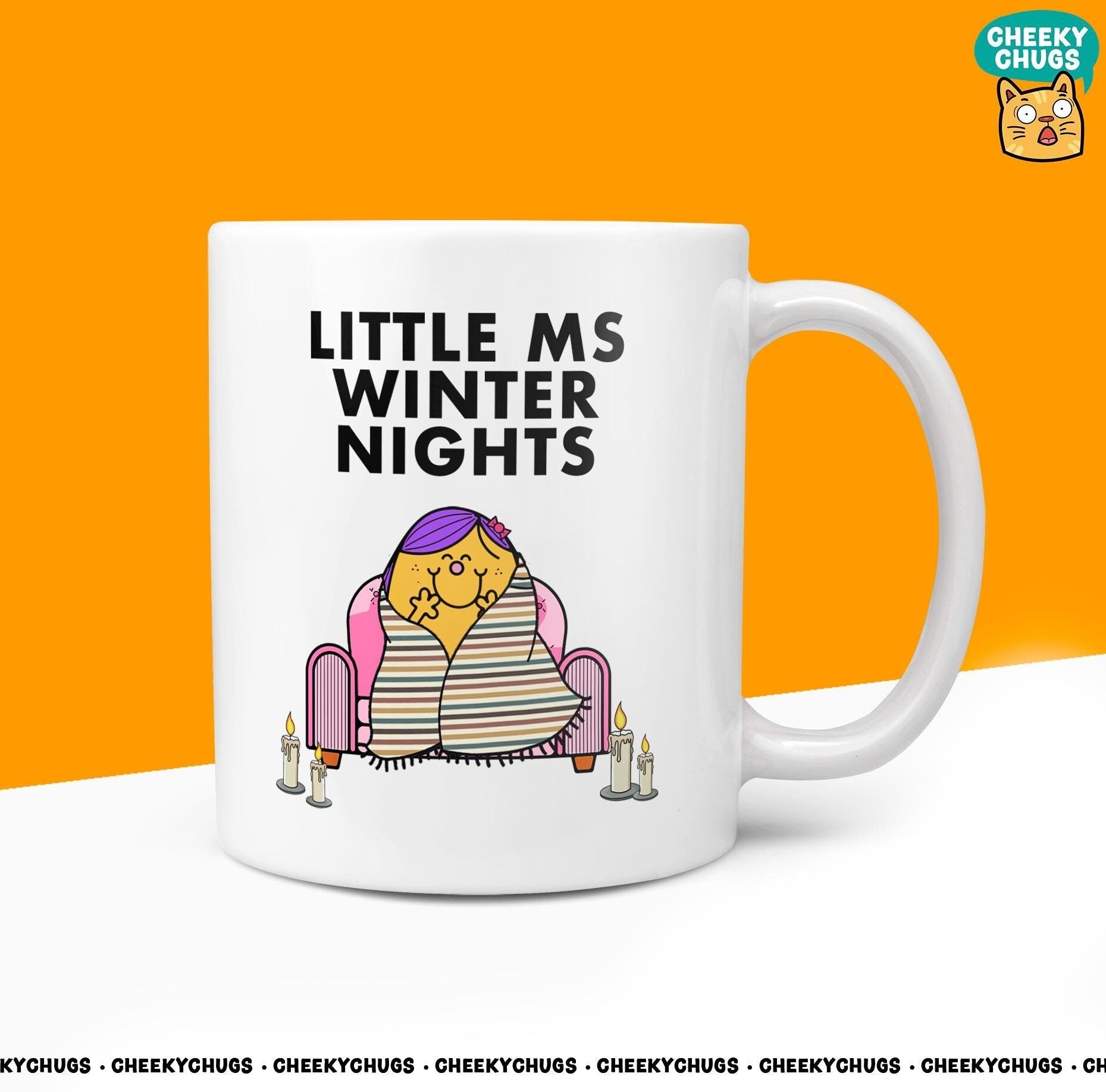 Novelty Little MS WINTER NIGHTS 10oz Coffee Mug - Warming Gift for Women Who Love The Cold Winter Miss Freezing Snow Weather 10oz Gifts - CheekyChugs