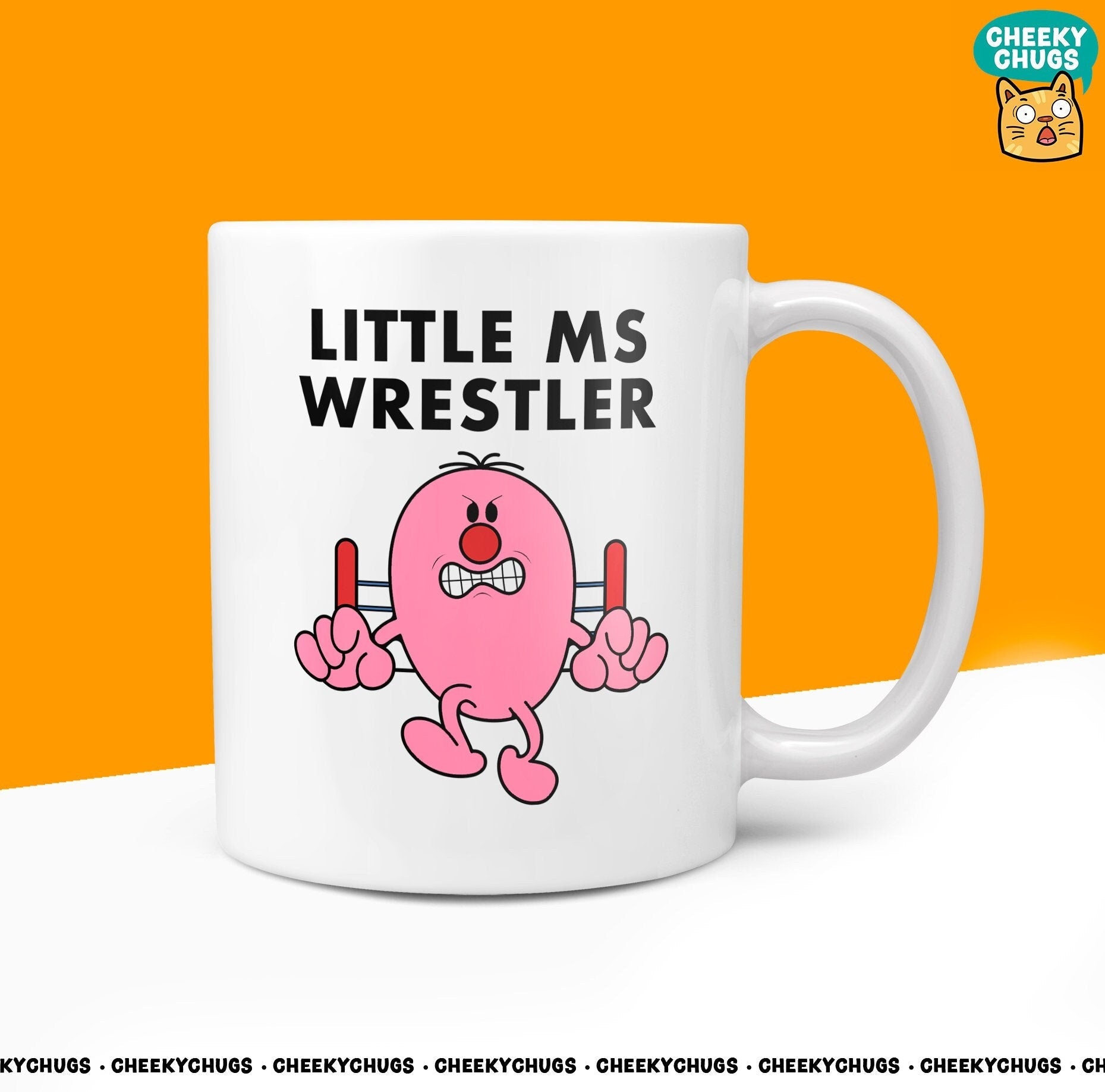 Novelty Little Ms WRESTLER Mug Funny Miss Women Gift Secret Santa Present Ceramic Novelty Office Birthday Christmas 10oz Coffee Tea Cup - CheekyChugs