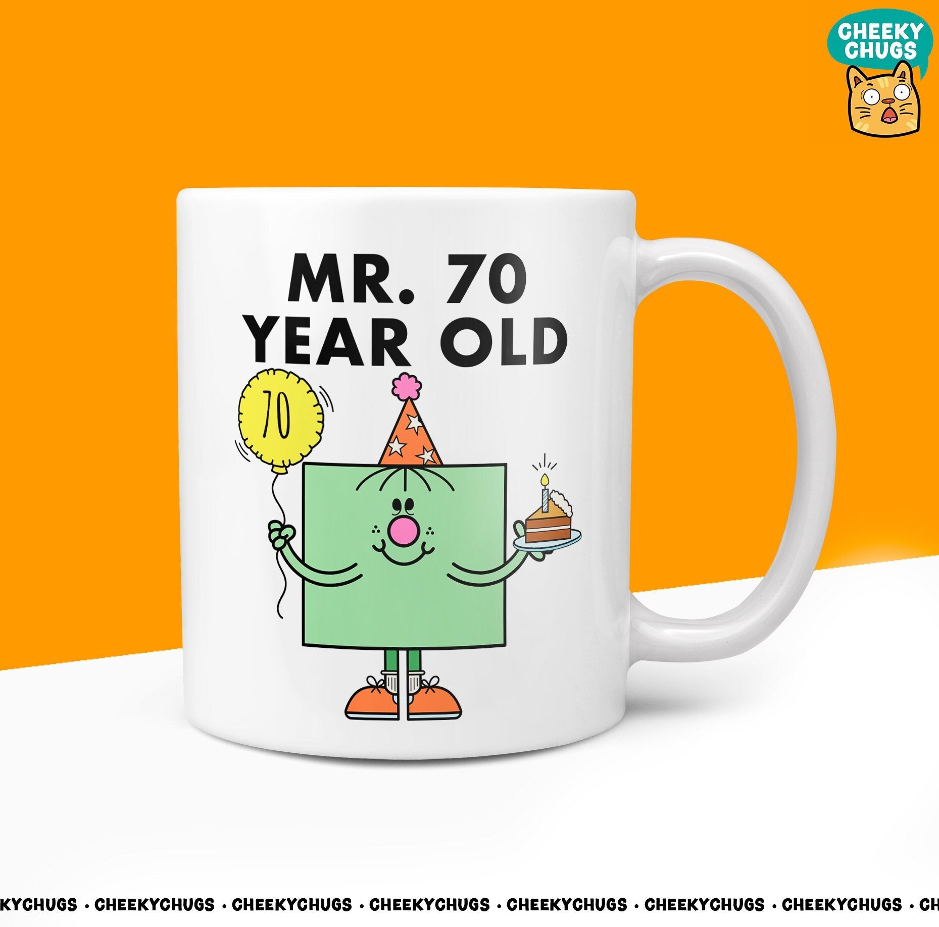 Novelty MR 70 YEAR OLD Mug Funny Mens Men Man Him Gift Secret Santa Present Unique Rude Ceramic Novelty 70th Birthday Ideas Christmas 10oz - CheekyChugs
