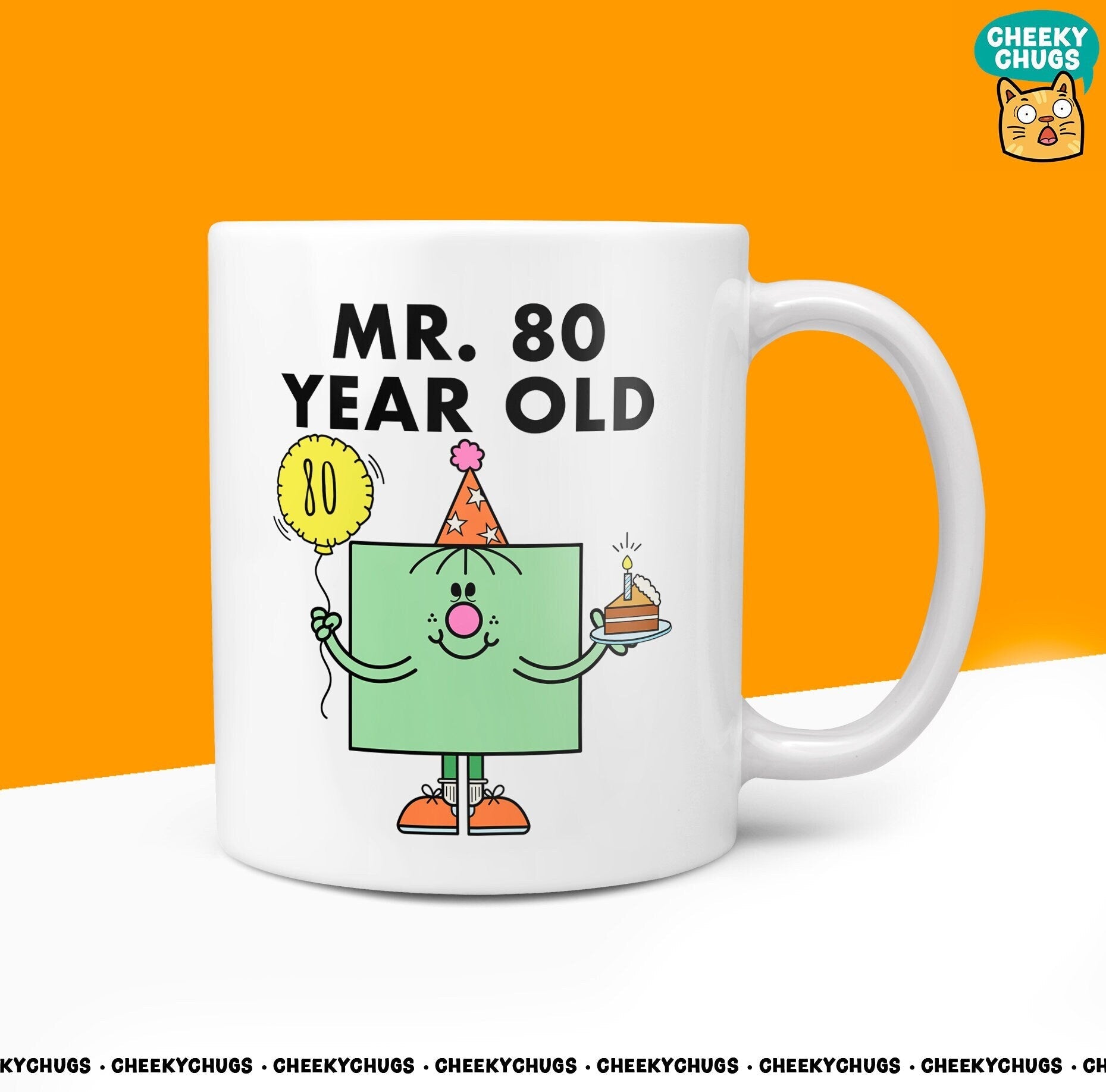 Novelty MR 80 YEAR OLD Mug Funny Mens Men Man Him Gift Secret Santa Present Unique Rude Ceramic Novelty 80th Birthday Ideas Christmas 10oz - CheekyChugs
