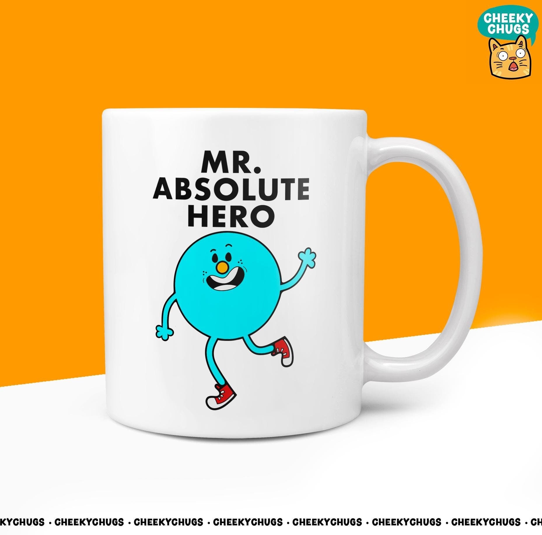 Novelty MR ABSOLUTE HERO 10oz Coffee Mug - Funny Men Him Male Character Cup For Christmas Birthday Gift Present Friend Coffee Mugs - CheekyChugs
