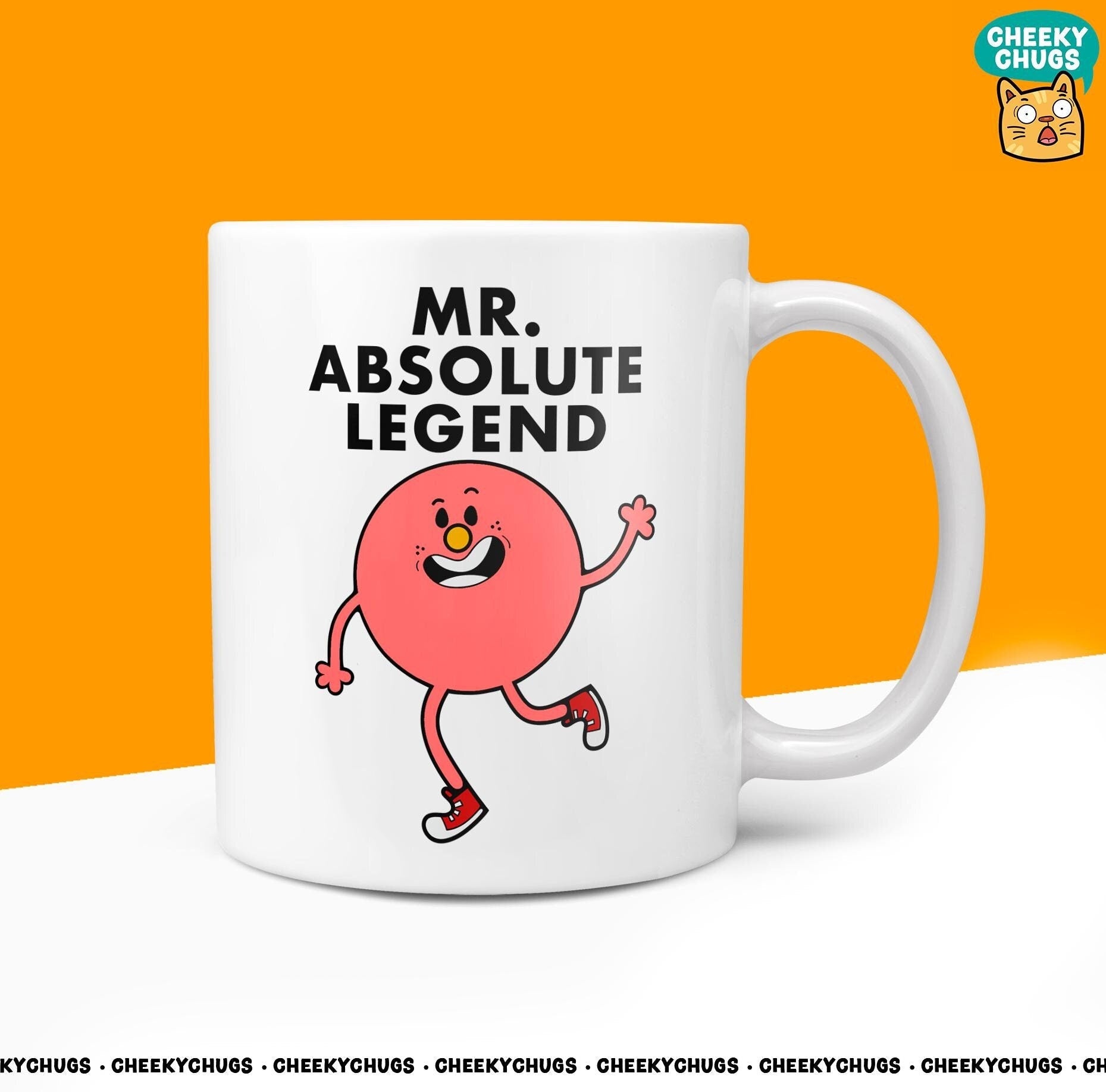 Novelty MR ABSOLUTE LEGEND 10oz Coffee Mug - Funny Men Him Male Character Cup For Christmas Birthday Gift Present Friend Coffee Mugs - CheekyChugs