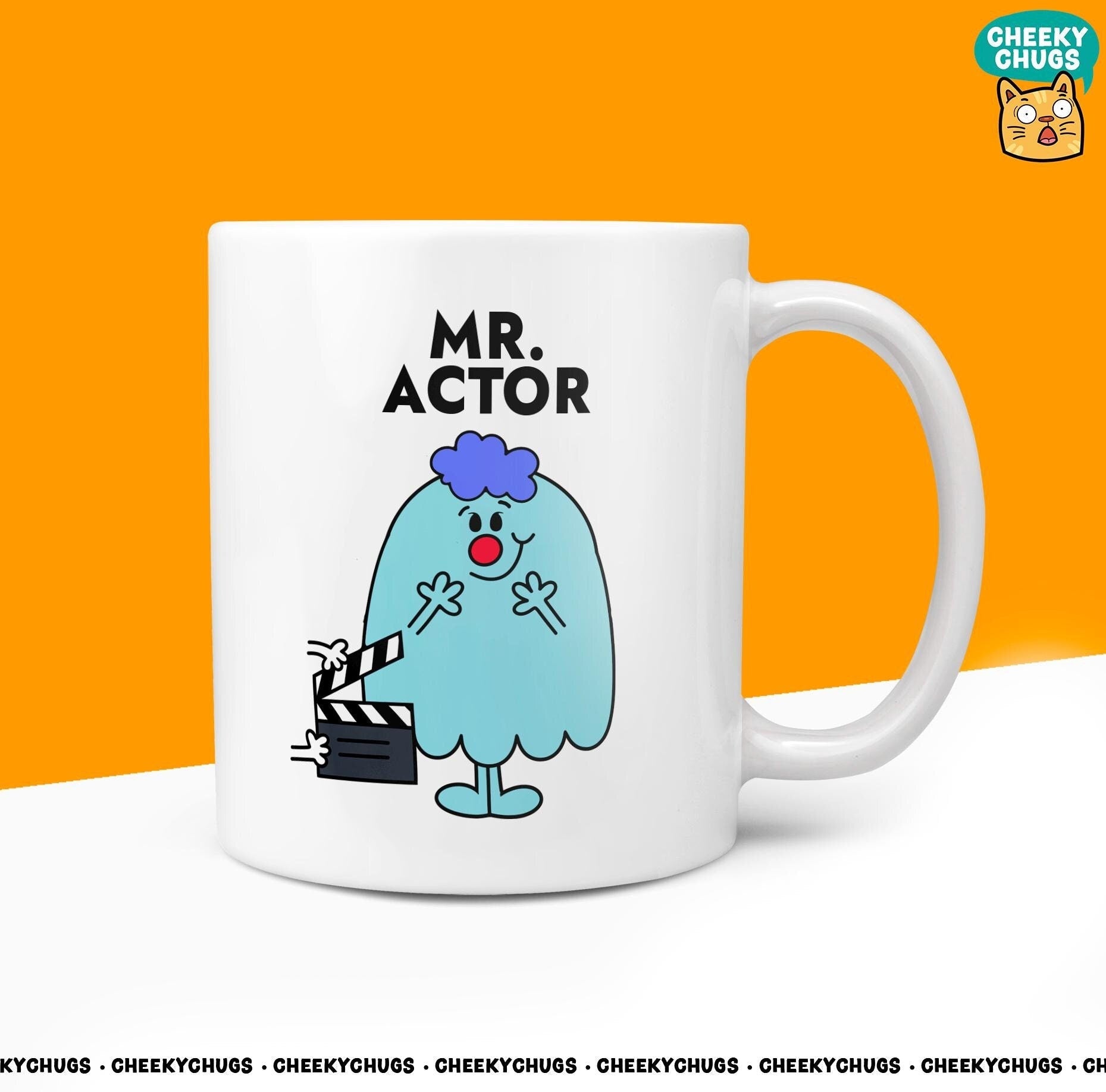 Novelty MR ACTOR Mug Funny Mens Him Men Acting Class Stage TV Gift Secret Santa Present Unique Ceramic Novelty Birthday Christmas 10oz - CheekyChugs
