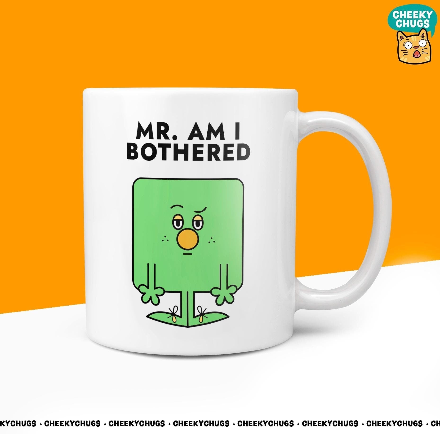Novelty MR AM I BOTHERED Mug Funny Men Mr Him Gift Secret Santa Present Unique Ceramic Dad Office Birthday Christmas Coffee Tea Cup - CheekyChugs
