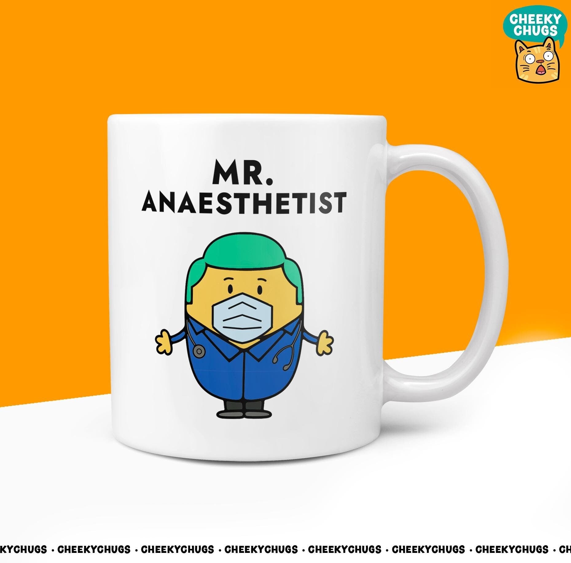 Novelty Mr ANAESTHETIST Mug Funny Doctor Men Mr Him NHS Gift Secret Santa Present Unique Ceramic Novelty Office Birthday Christmas 10oz Cup - CheekyChugs