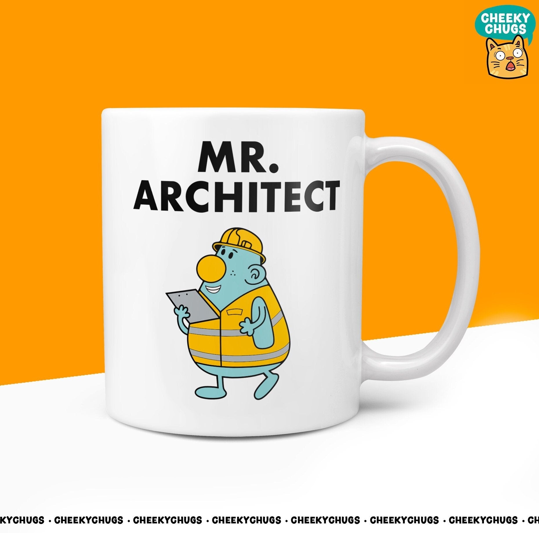 Novelty Mr ARCHITECT Mug Funny Men Mr Him Gift Secret Santa Present Unique Ceramic Novelty Office Birthday Christmas 10oz Coffee Tea Cup - CheekyChugs