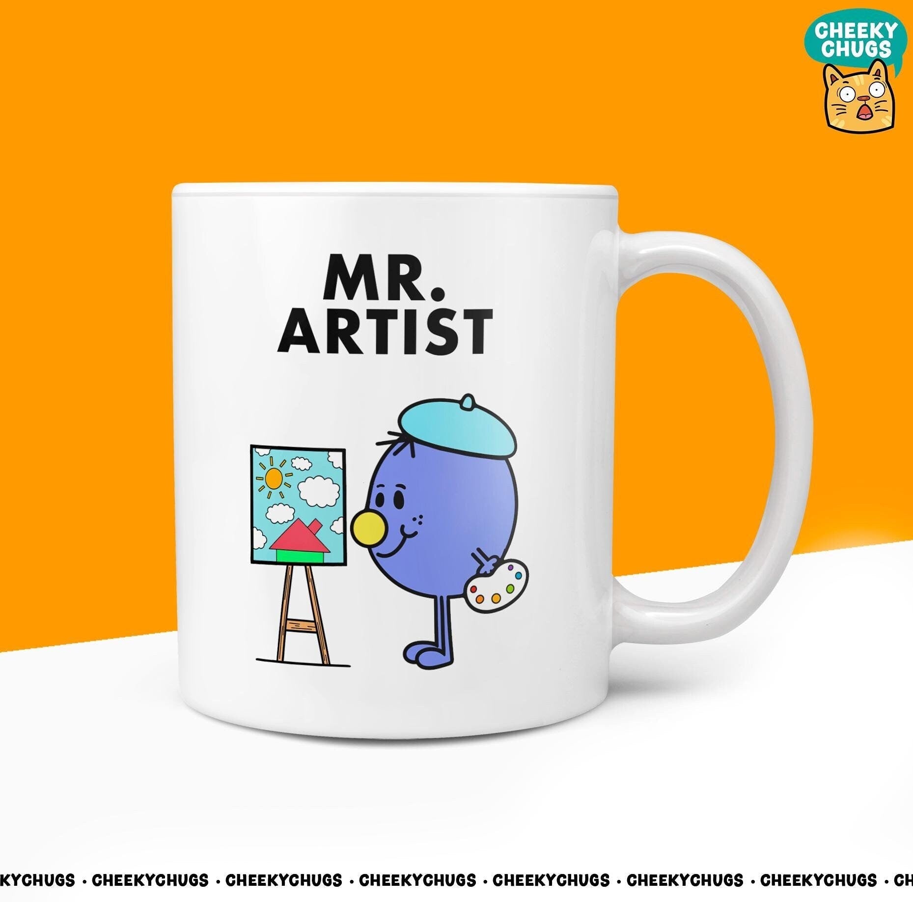 Novelty MR ARTIST 10oz Coffee Mug - Art Gifts For Him Men Male Painter Art Teacher Painting Gift Birthday Christmas - CheekyChugs