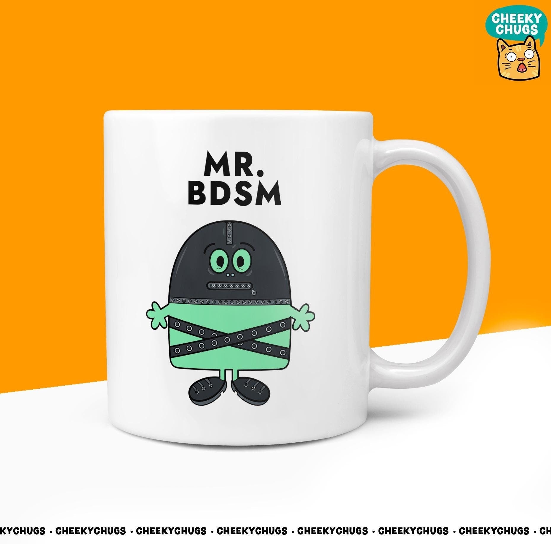 Novelty MR BDSM Mug Funny Men Him Man Gift Secret Santa Bondage Present Ceramic Novelty Office Birthday Christmas 10oz Coffee Tea Cup - CheekyChugs
