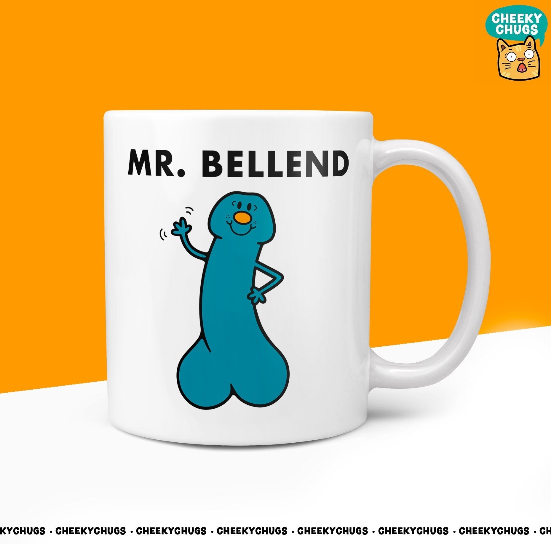 Novelty Mr BELLEND Mug Funny Men Mr Him Gift Secret Santa Present Unique Ceramic Novelty Office Birthday Christmas 10oz Coffee Tea Cup - CheekyChugs