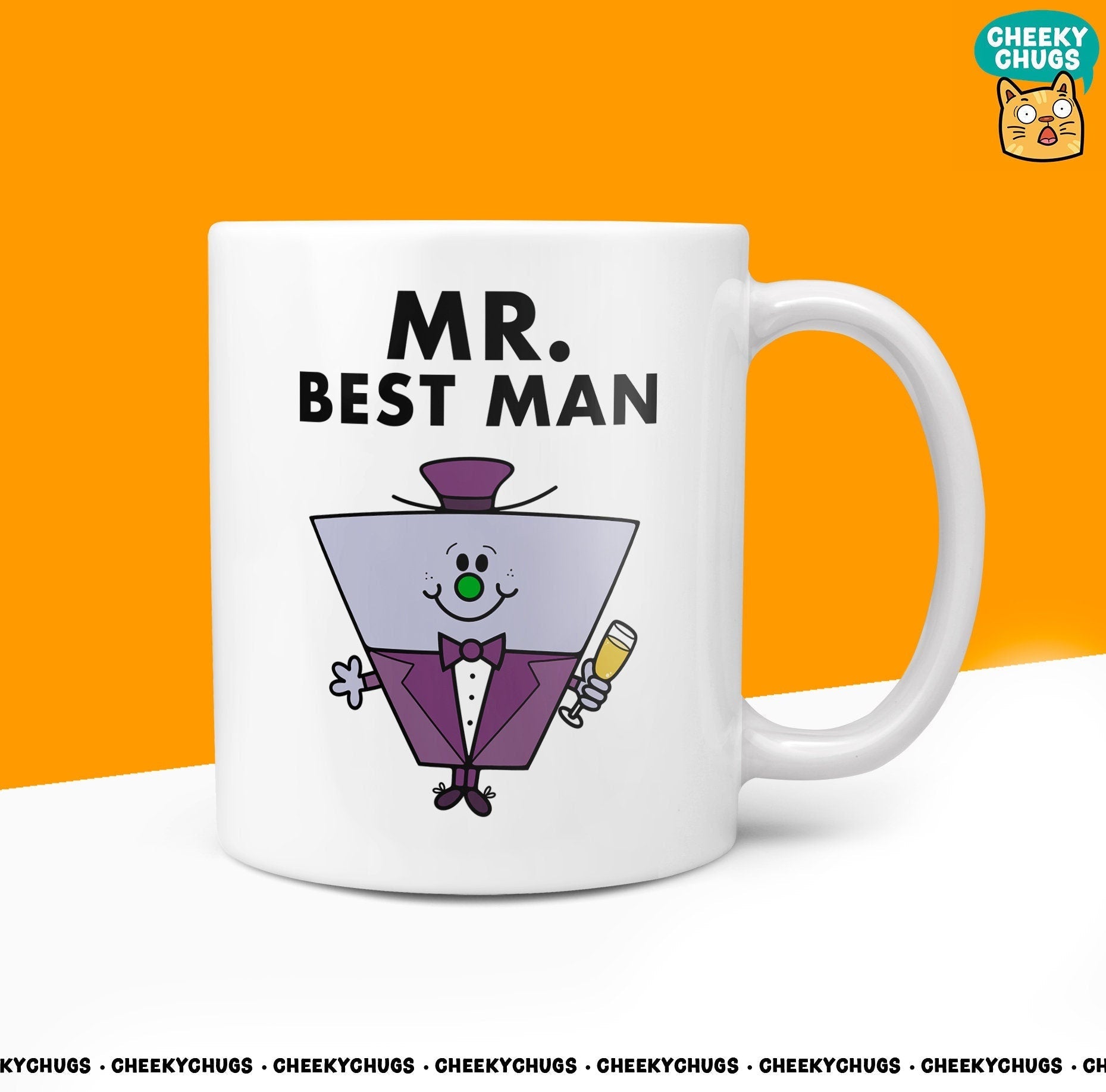 Novelty Mr BEST MAN Mug Funny Men Mr Him Gift Wedding Present Unique Ceramic Novelty Office Birthday Christmas 10oz Coffee Tea Cup - CheekyChugs