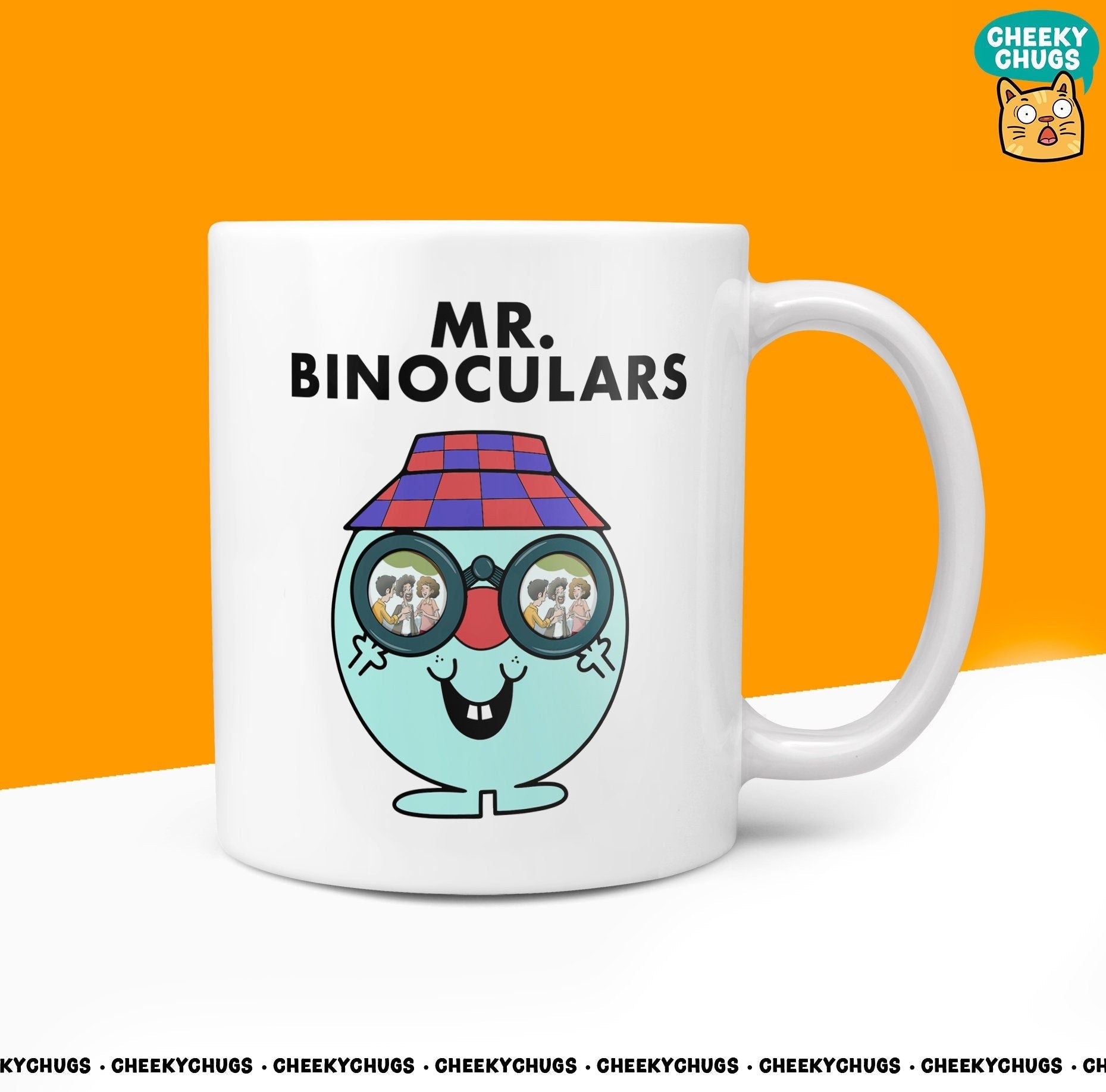 Novelty MR BINOCULARS Mug Funny Men Mr Him Gift Secret Santa Present Unique Penis Ceramic Novelty Office Birthday Christmas 10oz CoffeeCup - CheekyChugs