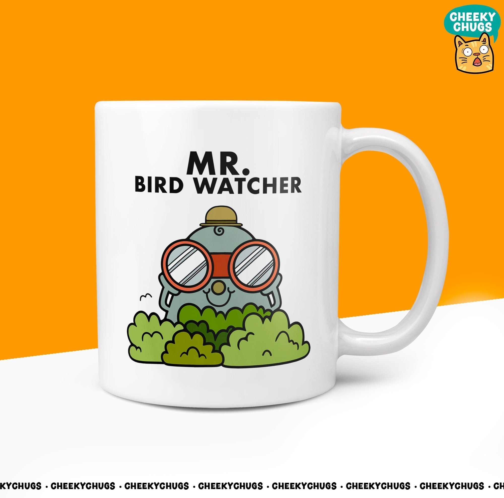 Novelty Mr BIRD WATCHER Mug Funny Men Mr Him Gift Secret Santa Present Unique Ceramic Novelty Office Birthday Christmas 10oz Coffee Tea Cup - CheekyChugs