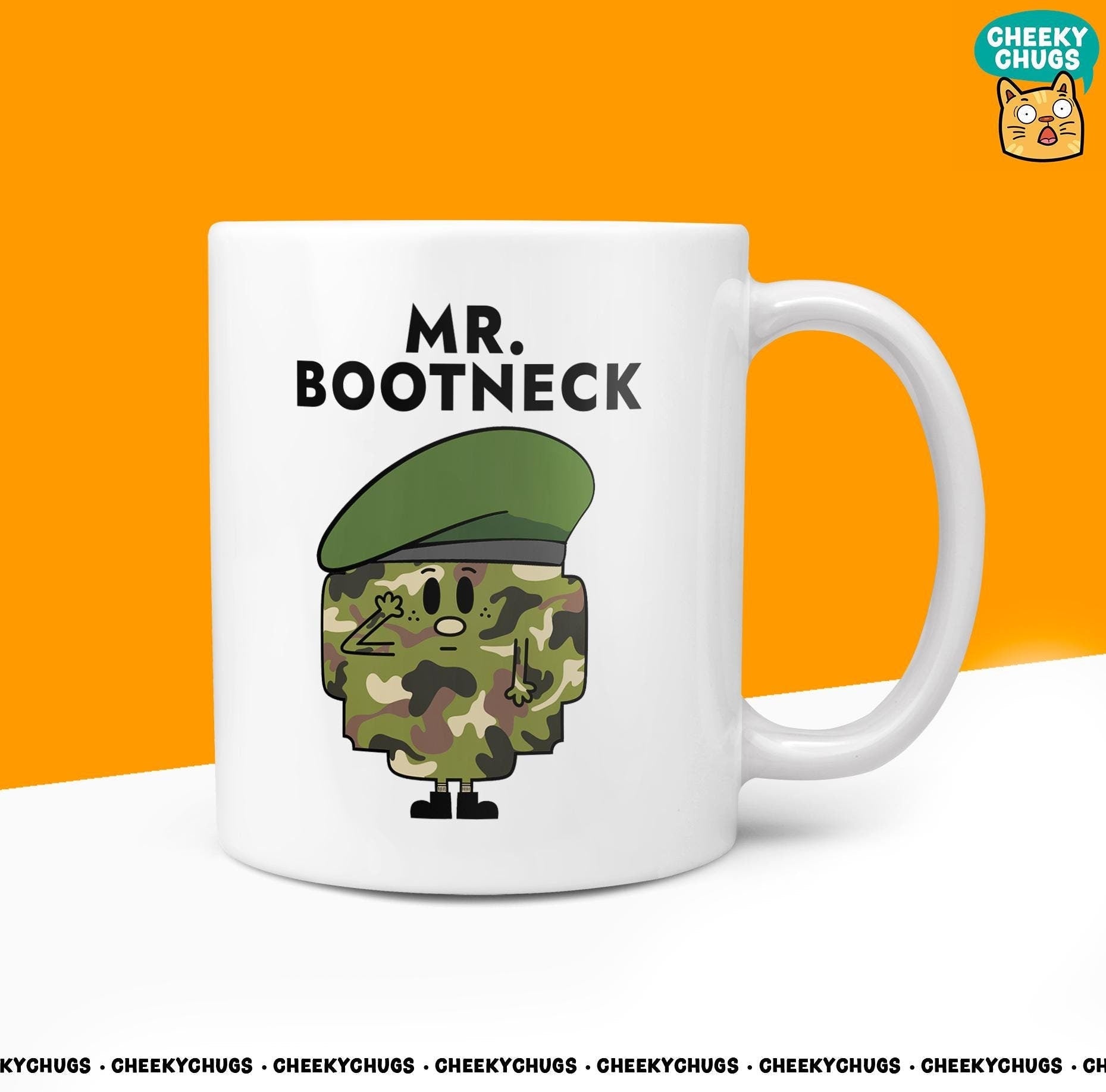 Novelty MR BOOTNECK 10oz Coffee Mug - Funny Men Male Cup For Secret Santa Christmas Birthday Royal Marines Forces Friend Office Coffee Mug - CheekyChugs