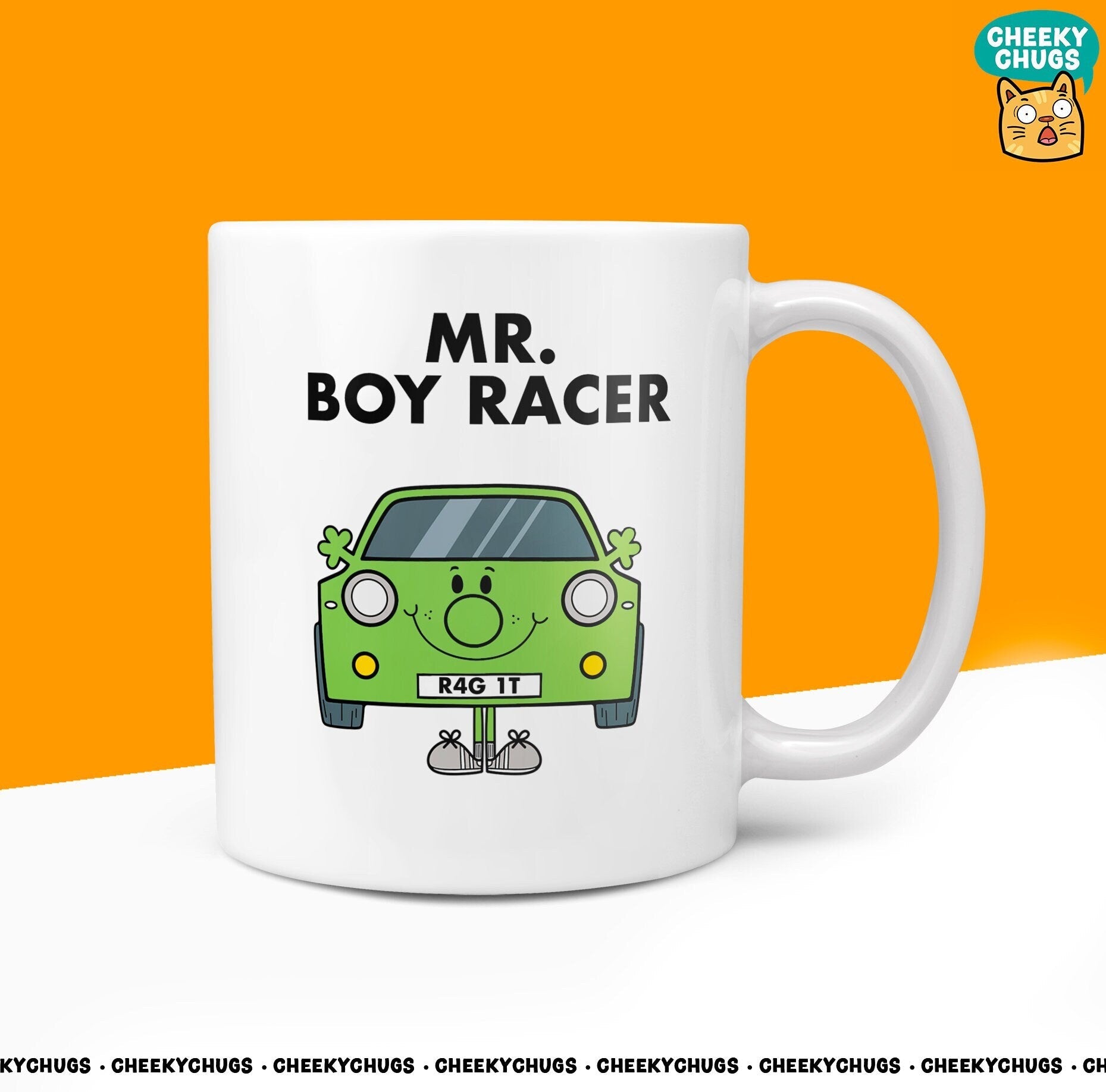 Novelty Mr BOY RACER Mug Funny Men Mr Him Gift Passed Driving Test Son Unique Ceramic Novelty Office Birthday Christmas 10oz Coffee - CheekyChugs