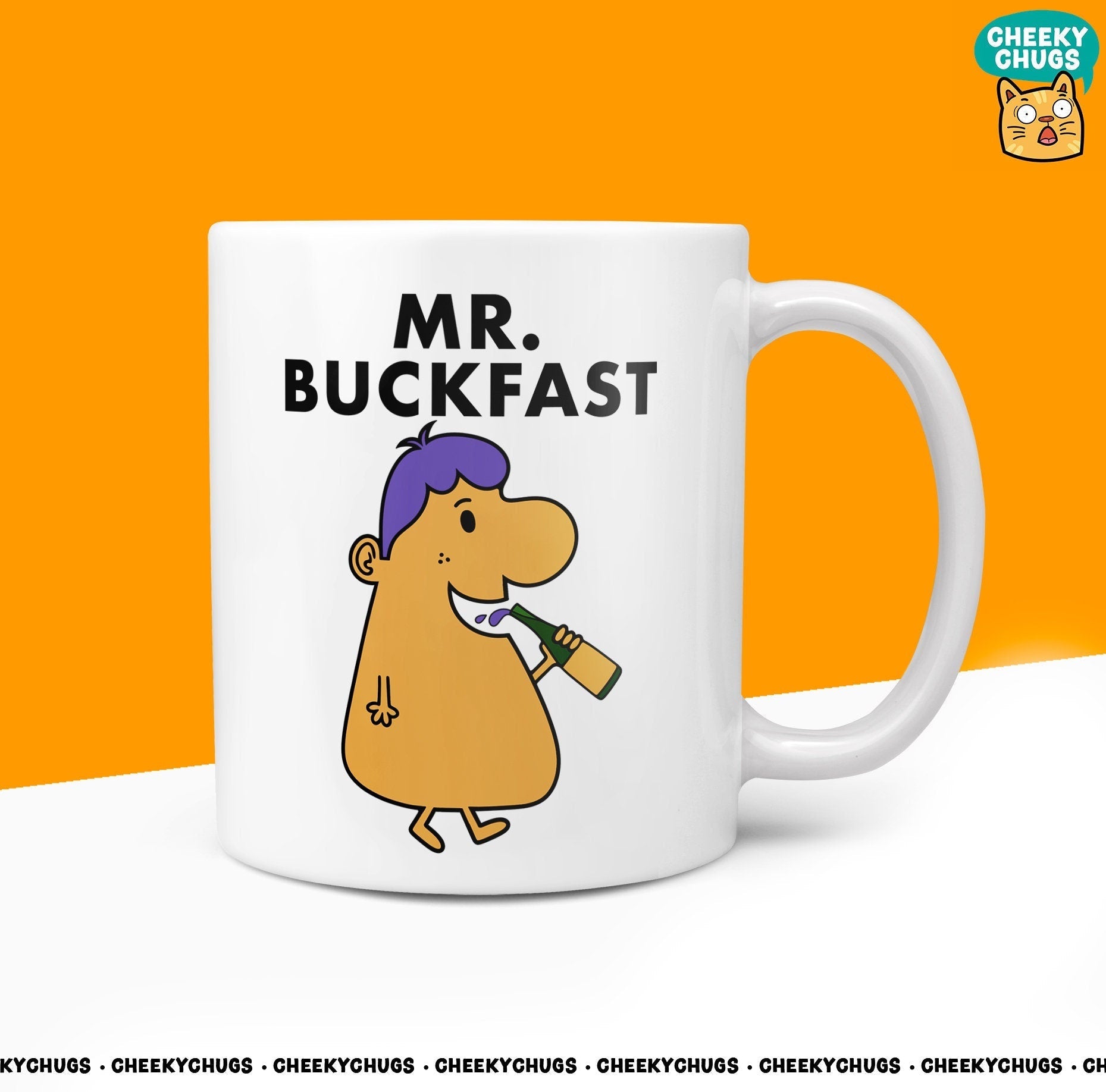 Novelty MR BUCKFAST 10oz Coffee Mug - Gift For Men Him Male Buckfast Drink Drinker Secret Santa Gifts Birthday Christmas Present - CheekyChugs