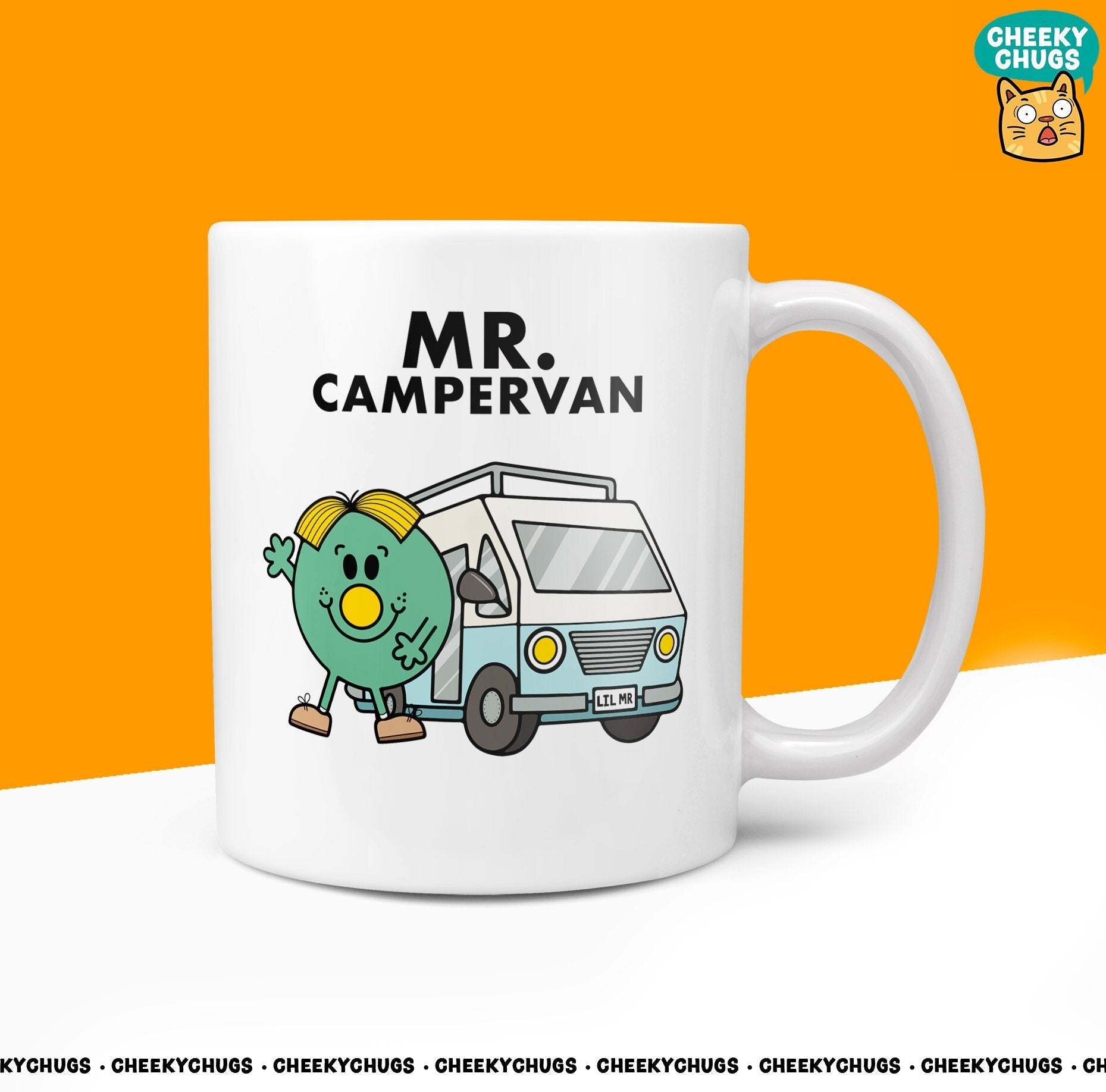 Novelty MR CAMPERVAN 10oz Coffee Mug - Funny Men Male Cup For Campervan Motorhome Travel Man Christmas Birthday Friend Office Coffee Mug - CheekyChugs