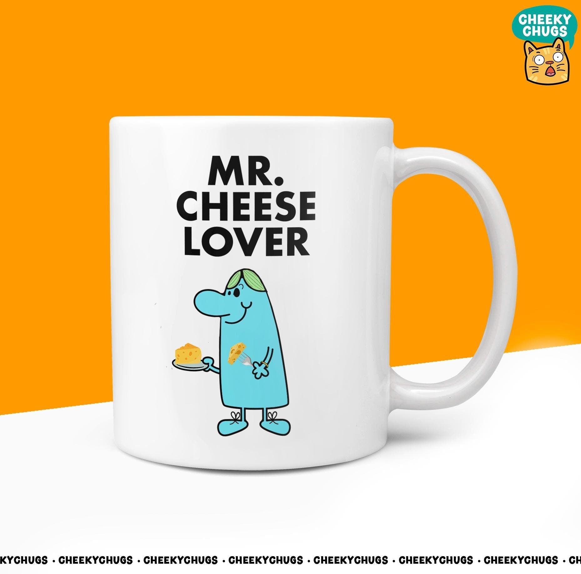 Novelty MR CHEESE LOVER Mug Funny Men Mens Him For Gift Cheese Ideas Present Unique Bree Cheddar Board Wine 10oz Gifts - CheekyChugs