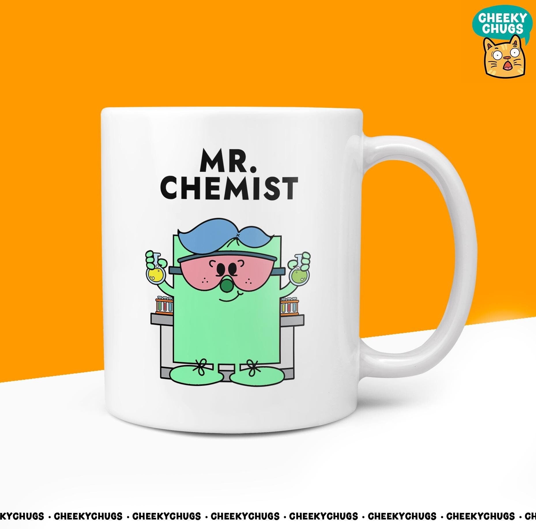 Novelty MR CHEMIST Mug Funny Men Mr Him Gift Secret Santa Present Unique Ceramic Novelty Office Birthday Christmas Coffee Tea Cup - CheekyChugs