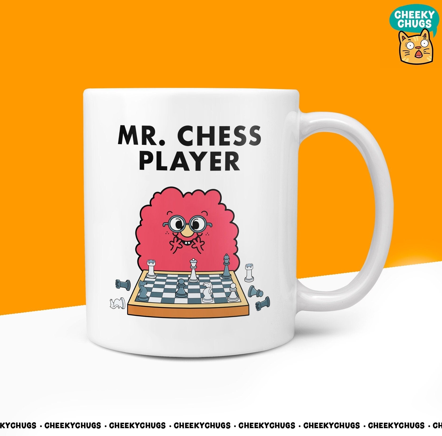 Novelty MR CHESS PLAYER Mug Funny Men Mr Him Gift Secret Santa Present Ceramic Novelty Office Birthday Christmas 10oz Coffee Tea Cup - CheekyChugs
