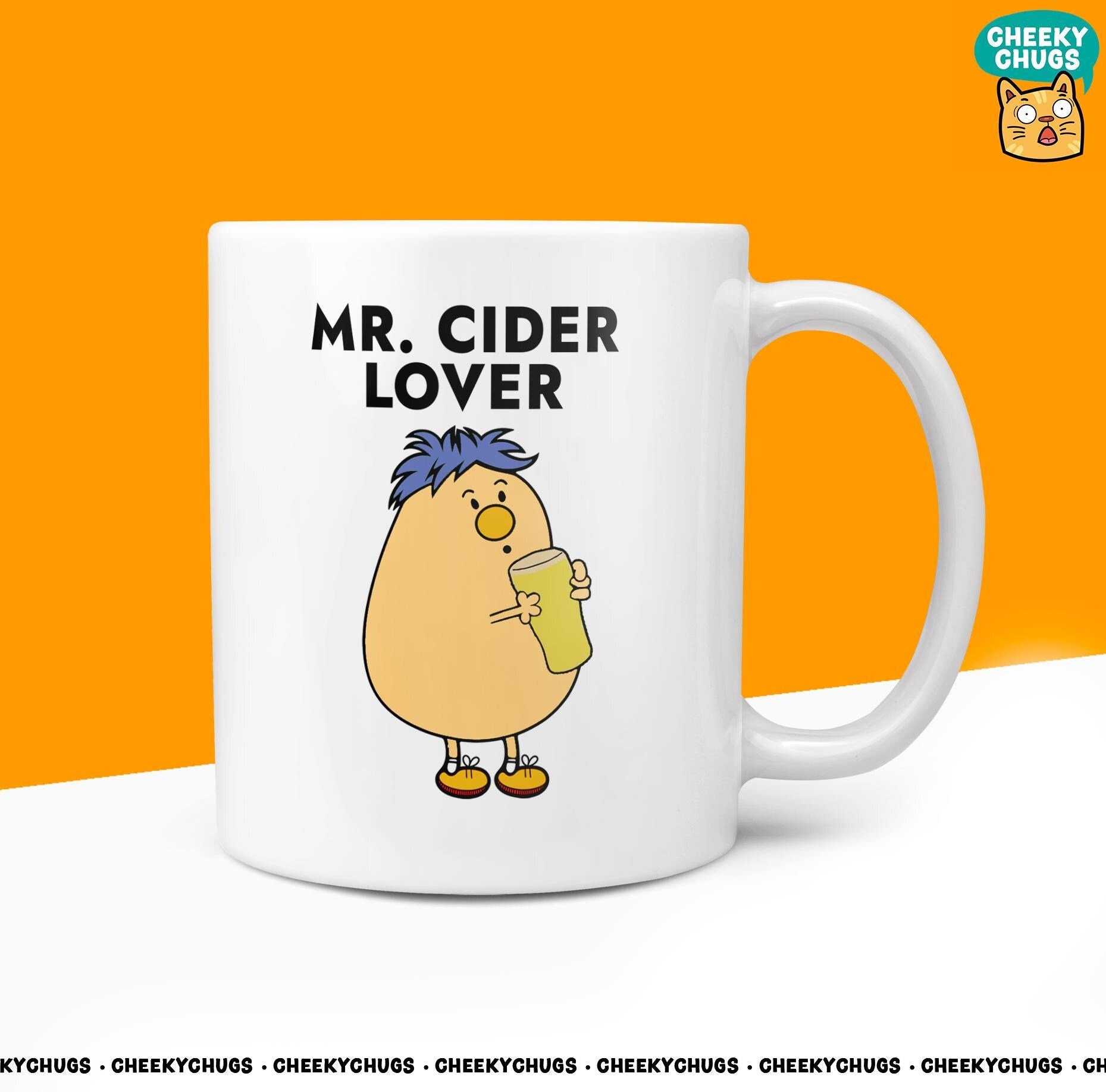 Novelty MR CIDER LOVER Mug Funny Men Him Boyfriend Men's Gift Secret Santa Present Ceramic Novelty Parody Birthday Christmas Coffee Tea Cup - CheekyChugs