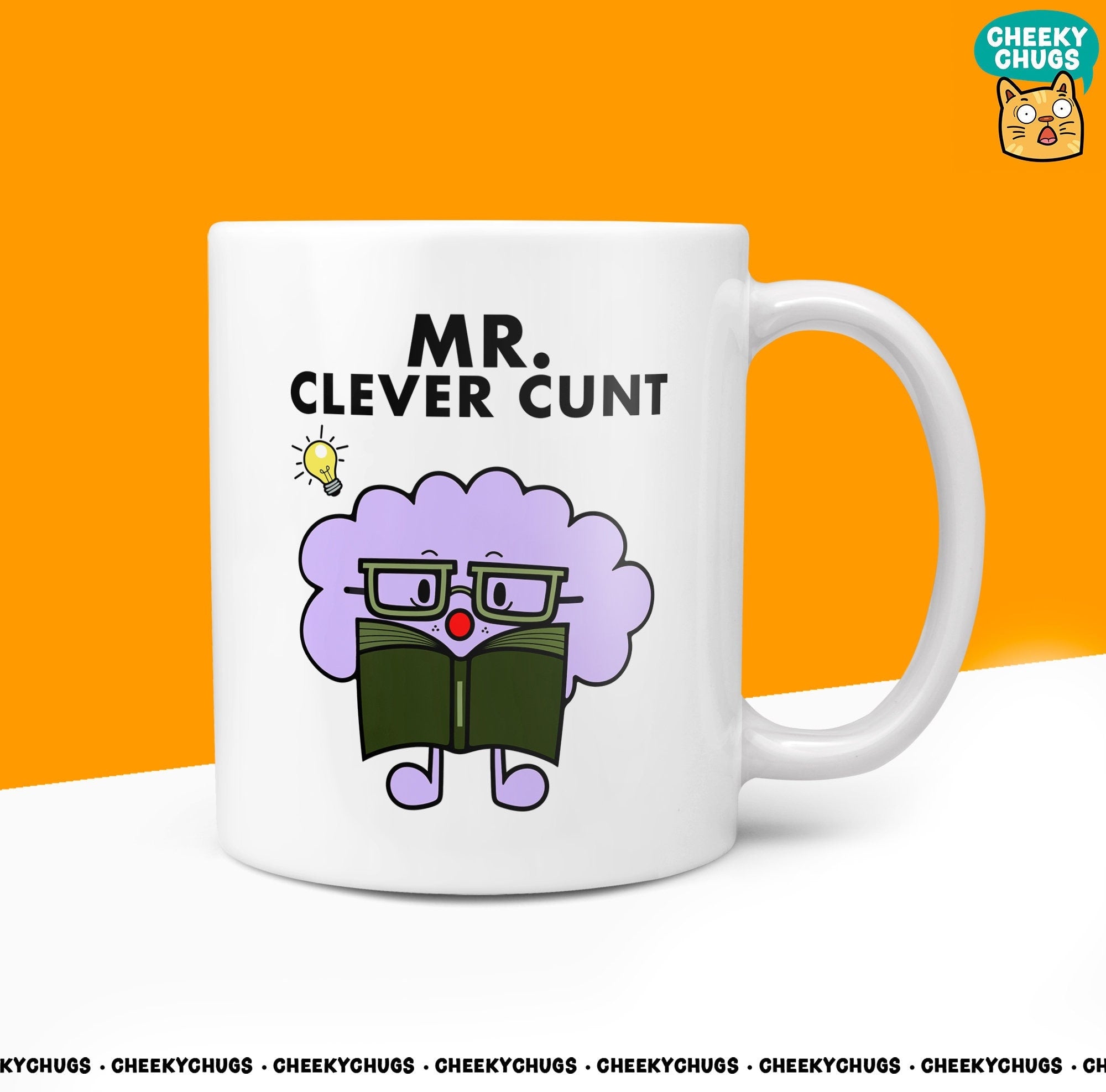 Novelty Mr CLEVER C*NT Mug Funny Men Mr Him Gift Secret Santa Present Unique Ceramic Novelty Office Birthday Christmas 10oz Coffee Tea Cup - CheekyChugs