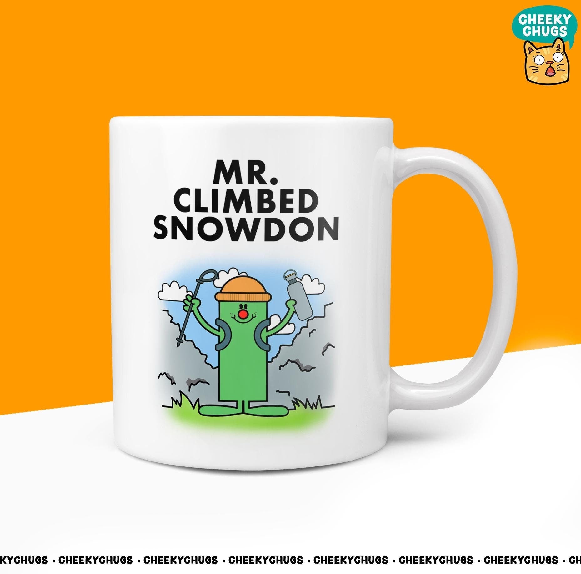 Novelty MR CLIMBED SNOWDON 10oz Coffee Mug - Funny Men Him Male Climbing Character Cup For Christmas Birthday Gift Present Friend Mugs - CheekyChugs