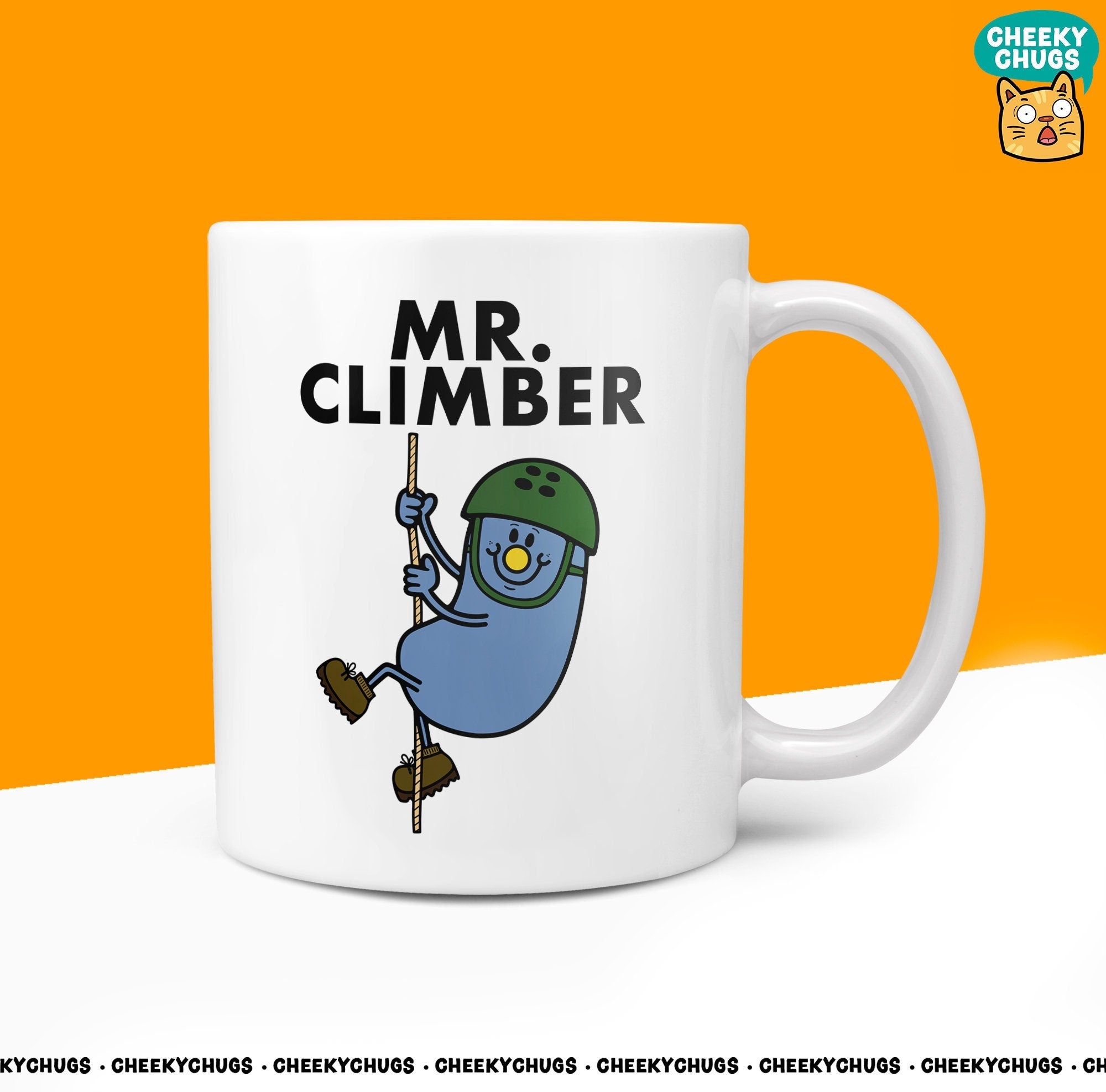 Novelty MR CLIMBER Mug Funny Him Men Male Gift Secret Santa Present Unique Ceramic Novelty Office Birthday Christmas 10oz Tea Cup - CheekyChugs