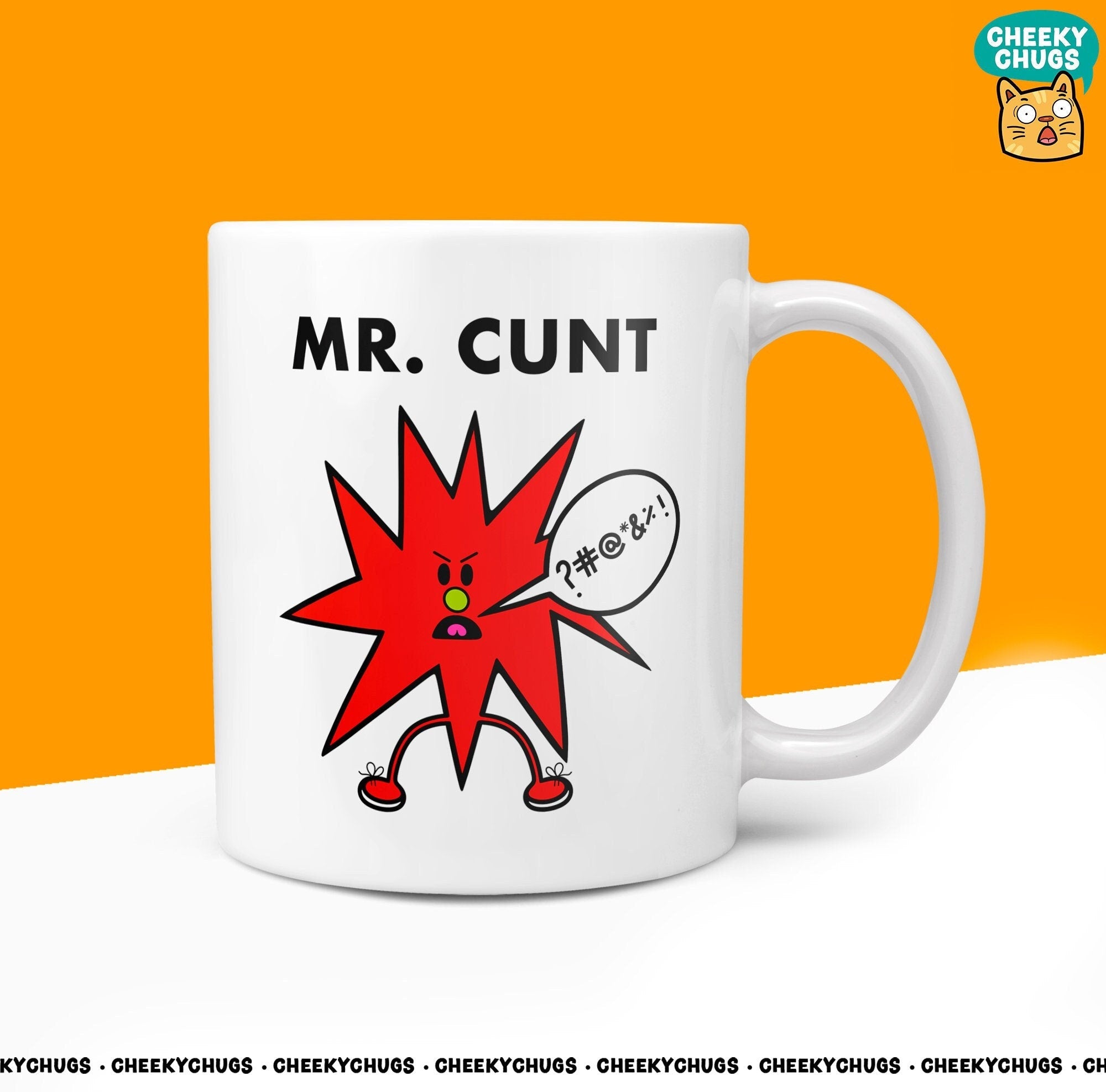 Novelty Mr C*NT Mug Funny Men Mr Him Gift Secret Santa Present Unique Ceramic Novelty Office Birthday Christmas 10oz Coffee Tea Cup - CheekyChugs