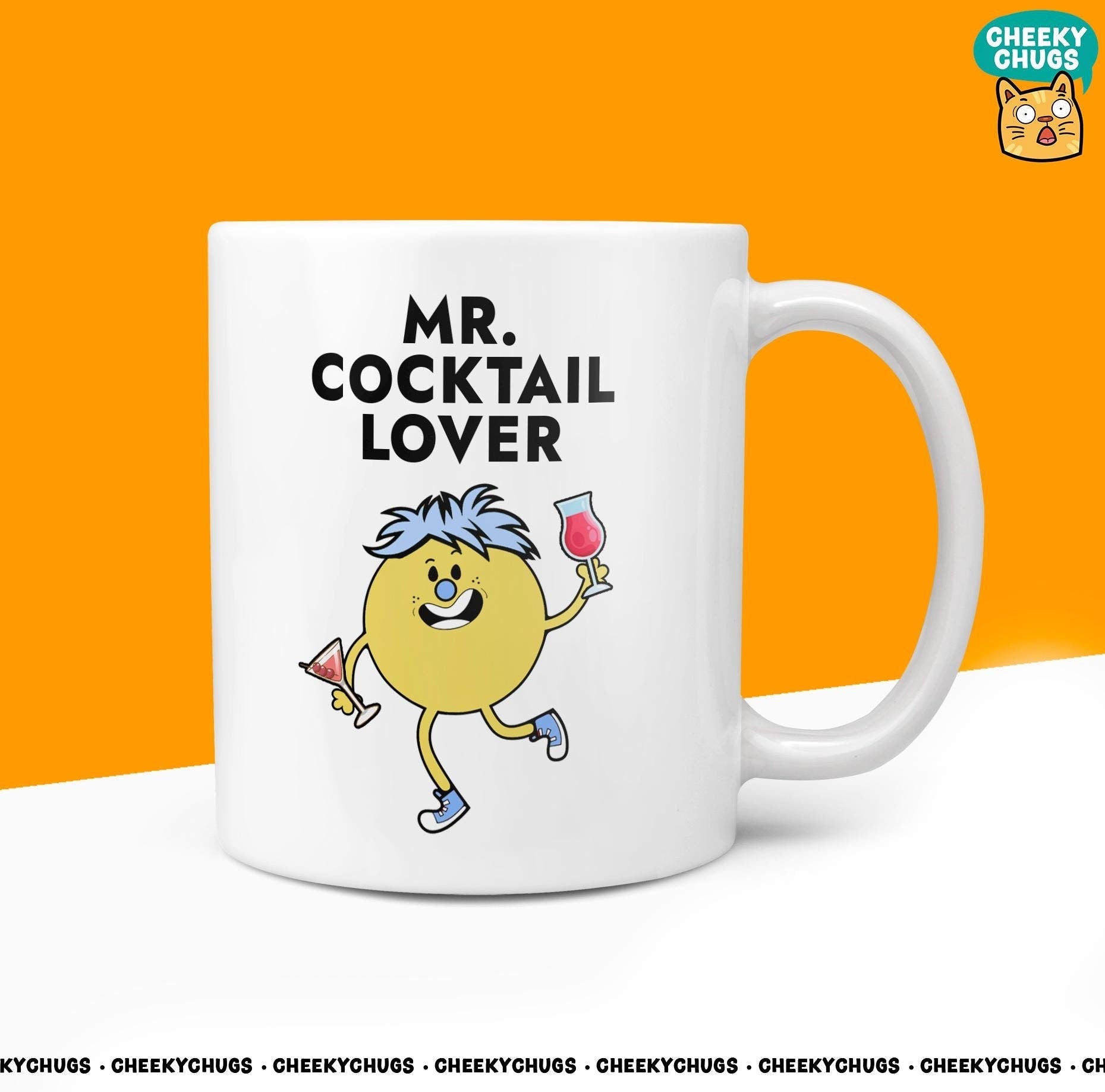 Novelty MR COCKTAIL LOVER Mug Funny Men Mr Him Gift Secret Santa Present Unique Ceramic Boyfriend Office Birthday Christmas Coffee Tea Cup - CheekyChugs