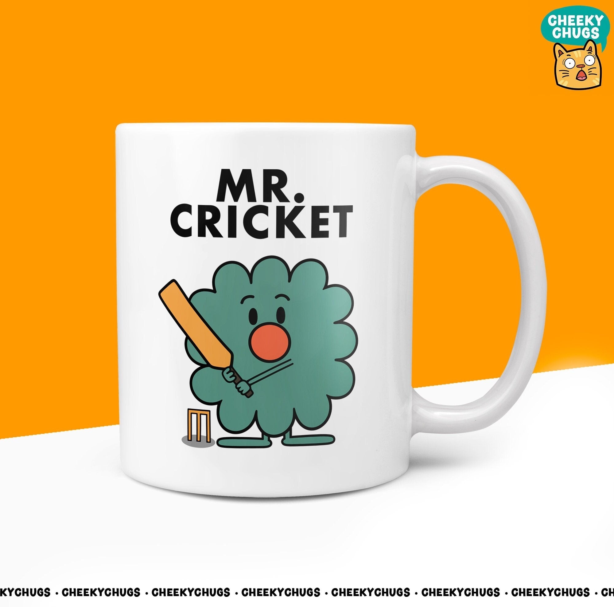 Novelty Mr CRICKET Mug Funny Men Mr Him Gift Secret Santa Present Unique Ceramic Novelty Office Birthday Christmas 10oz Coffee Tea Cup - CheekyChugs