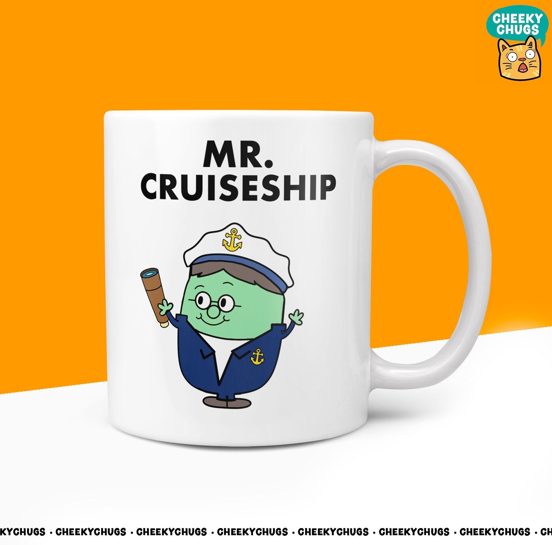 Novelty Mr CRUISE SHIP Mug Funny Men Mr Him Gift Secret Santa Present Unique Ceramic Novelty Office Birthday Christmas 10oz Coffee Tea Cup - CheekyChugs