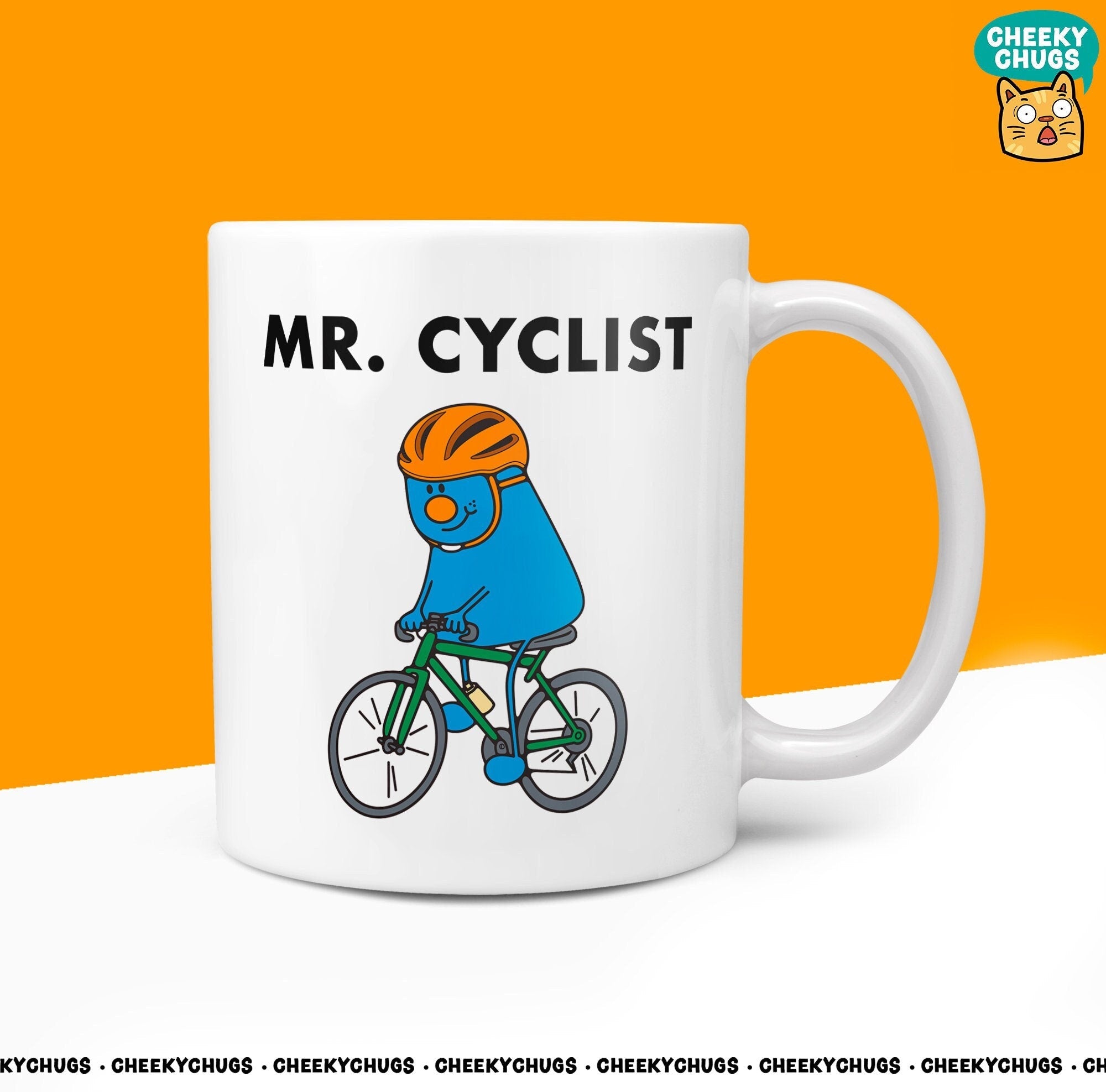 Novelty Mr CYCLIST Mug Funny Men Mr Him Gift Secret Santa Present Unique Ceramic Novelty Office Birthday Christmas 10oz Coffee Tea Cup - CheekyChugs