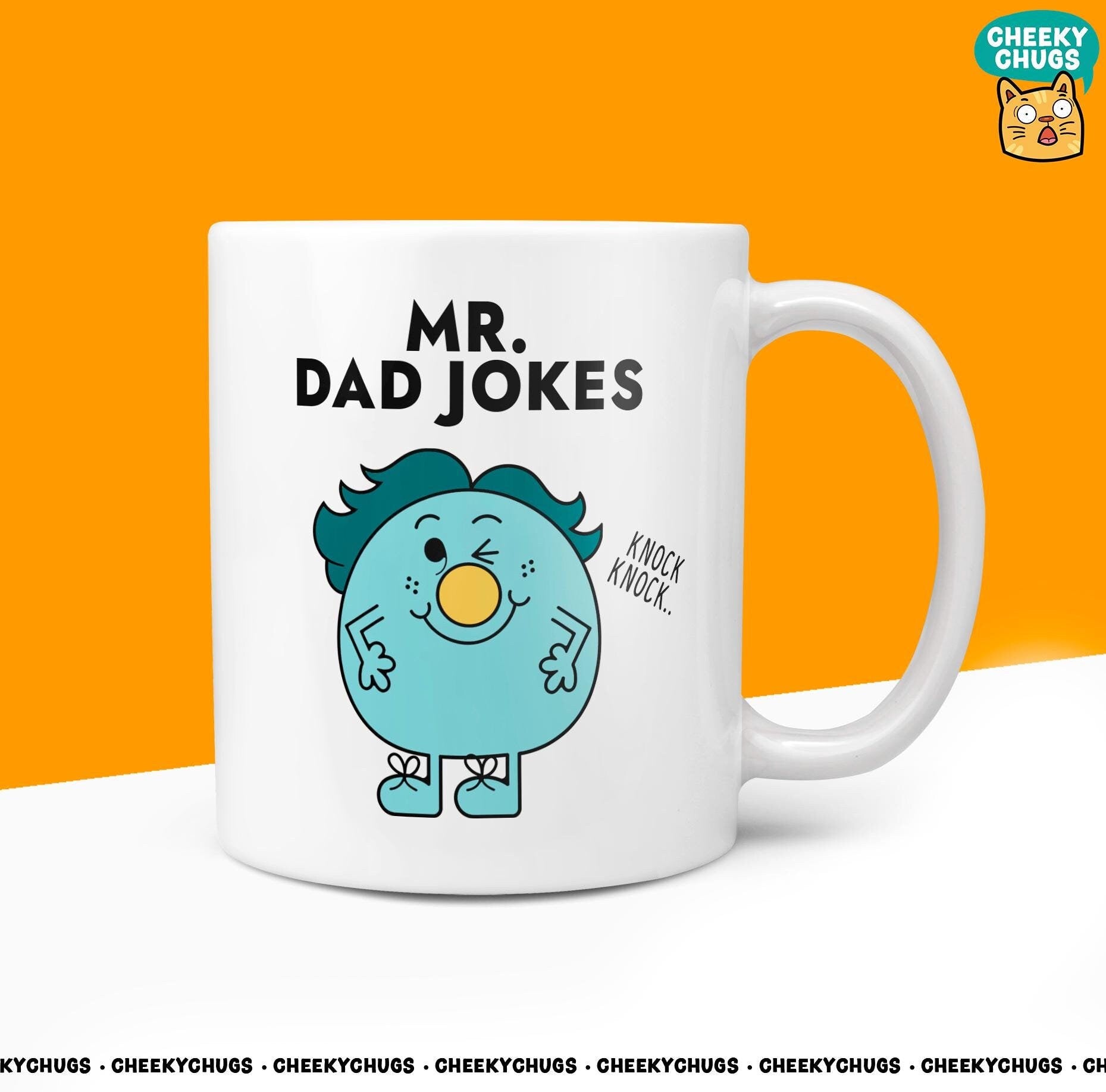 Novelty MR DAD JOKES Mug Funny Men Mr Him Gift Secret Santa Present Unique Ceramic Novelty Fathers Day Birthday Christmas Coffee Tea Cup - CheekyChugs
